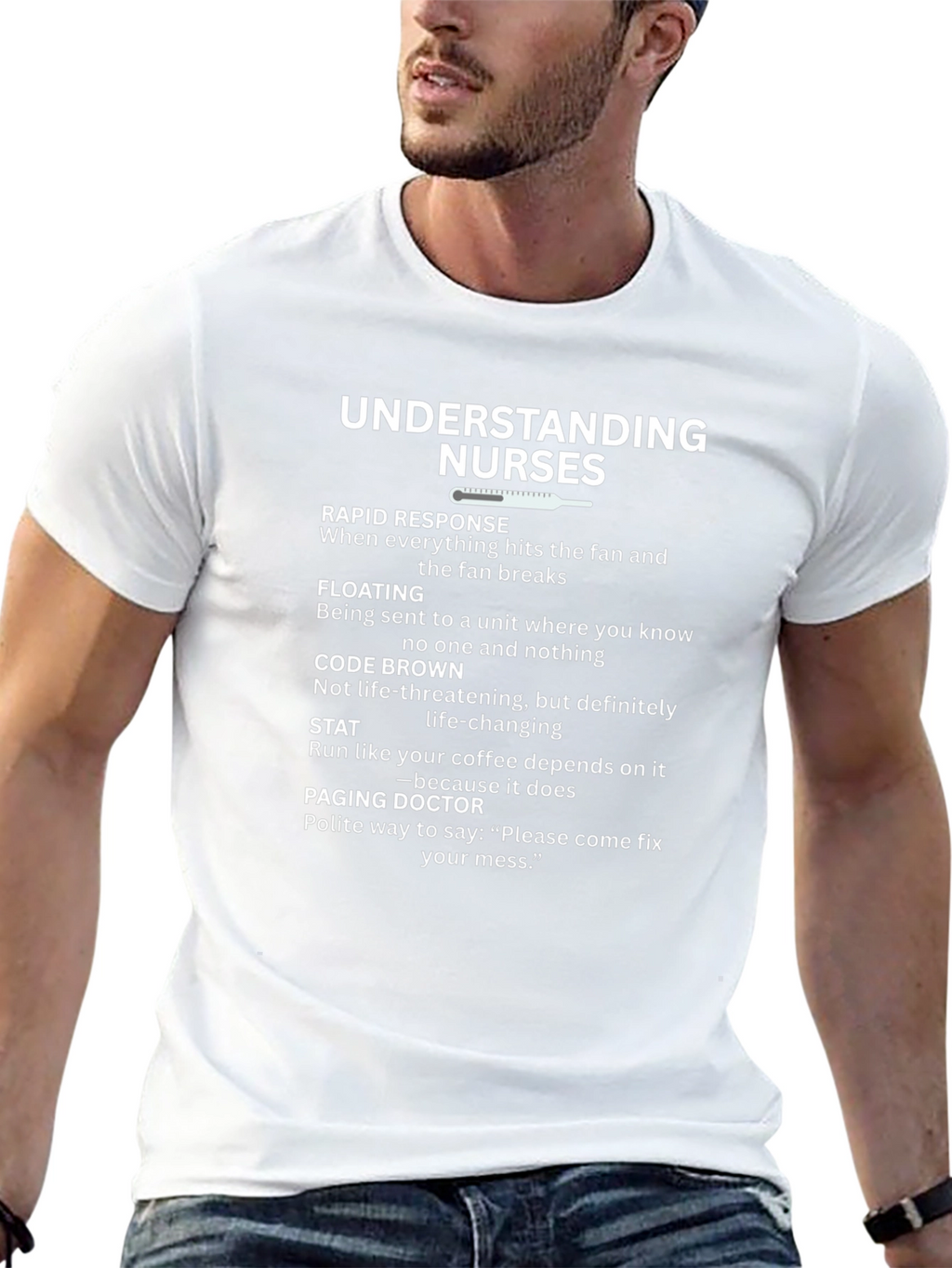 Understanding Nurses Black Graphic T-Shirt
