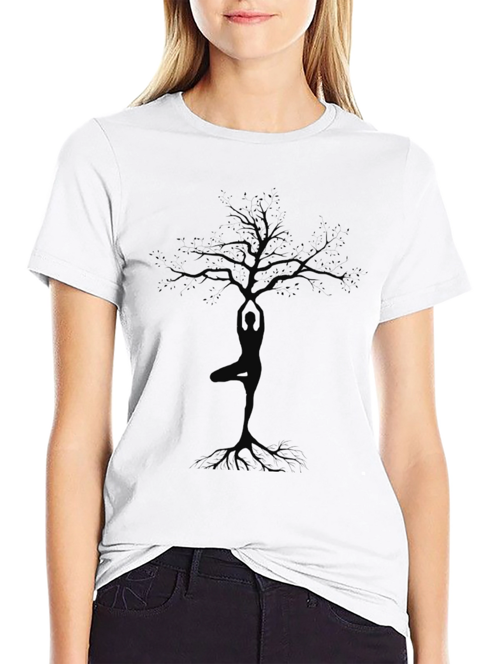 Yoga Tree Graphic Tee - Nature Inspired Comfort