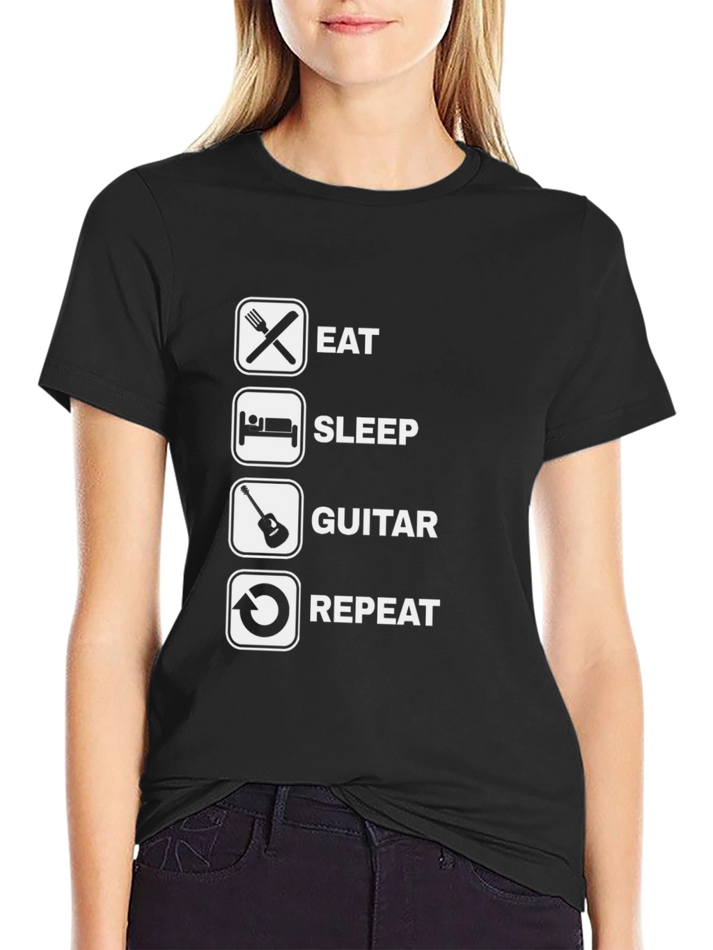 Eat Sleep Guitar Repeat T-Shirt