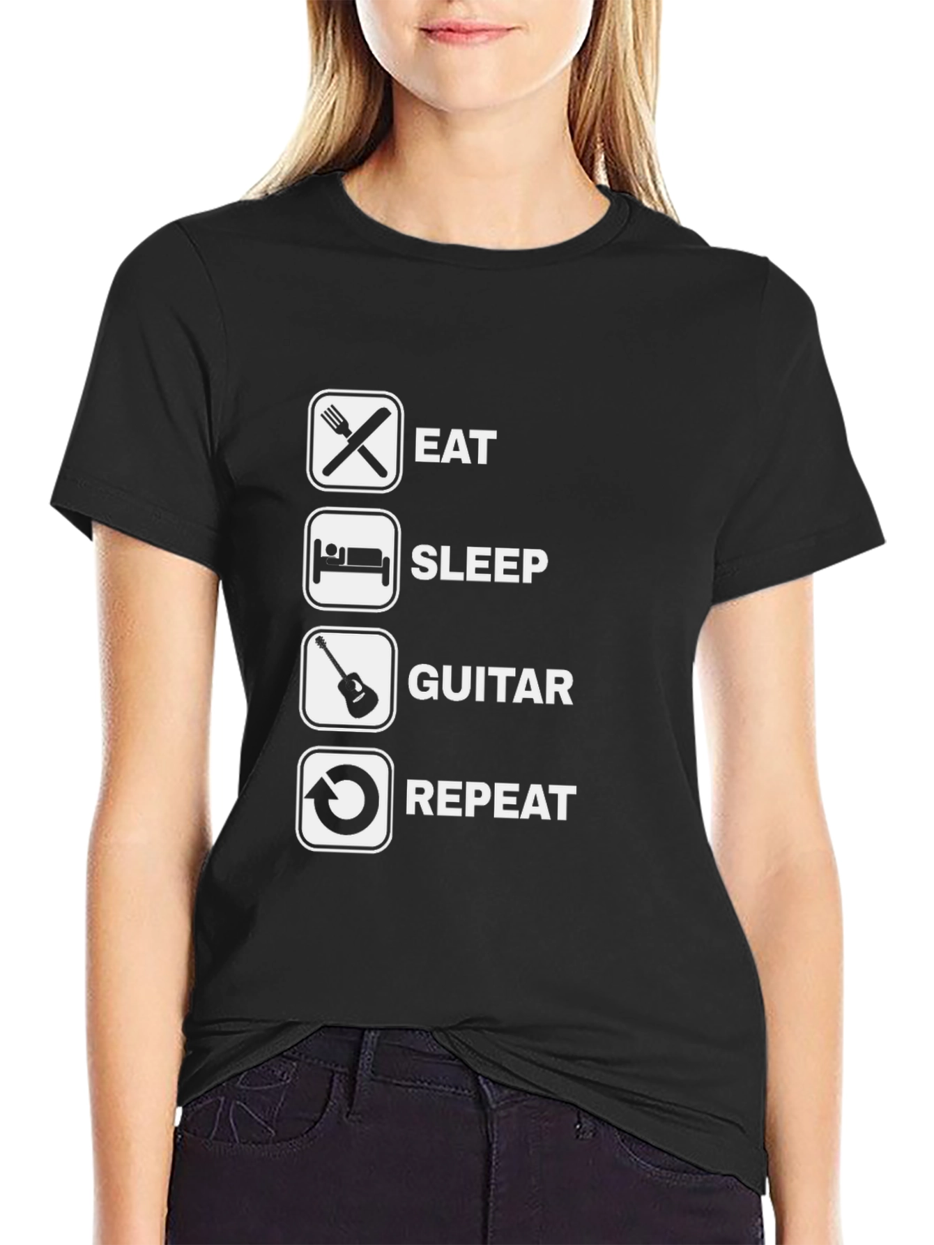 Eat Sleep Guitar Repeat T-Shirt