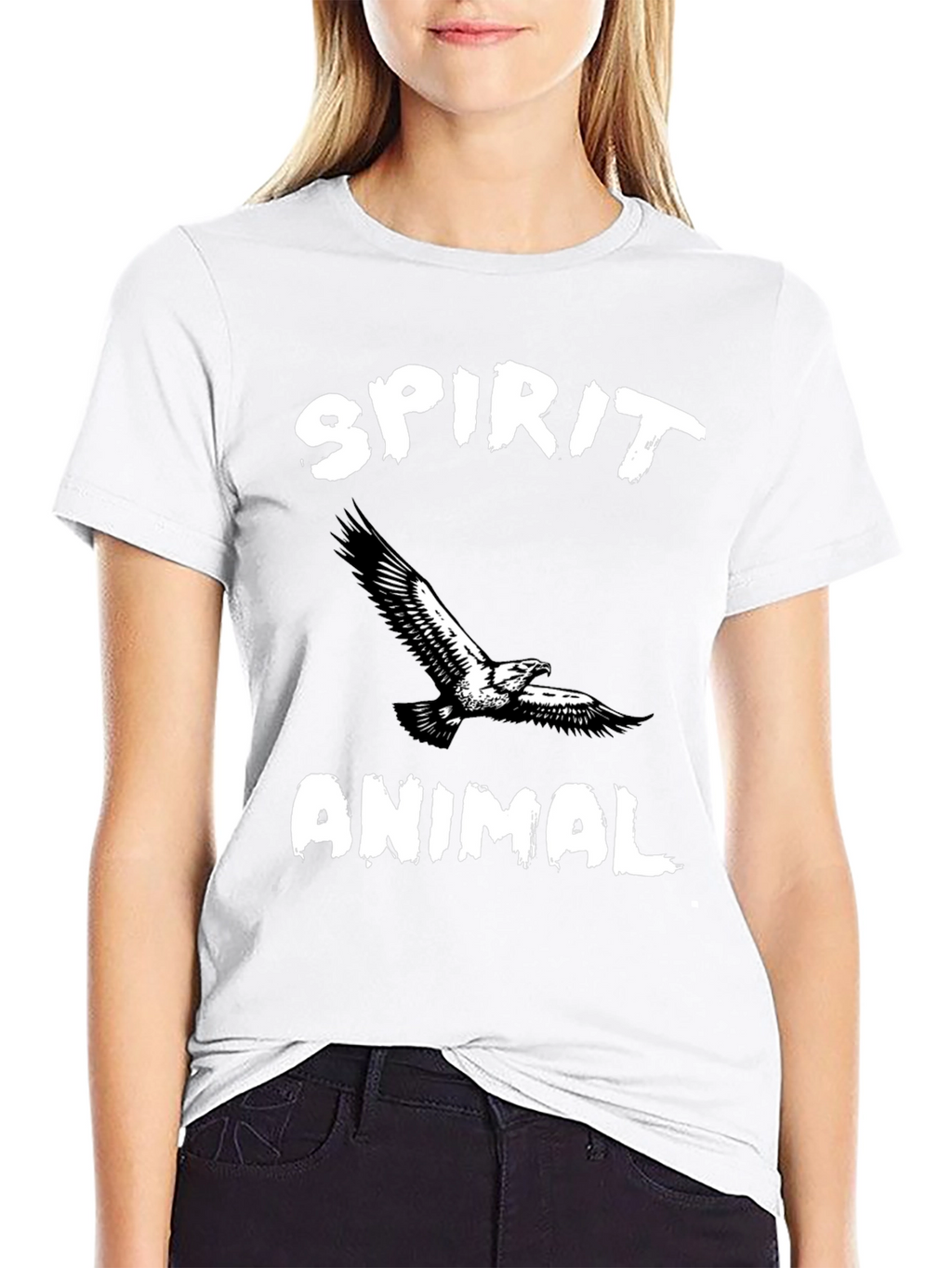 Spirit Animal Eagle Graphic Black T-Shirt