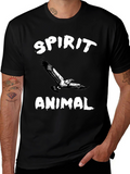 Spirit Animal Eagle Graphic Black T-Shirt