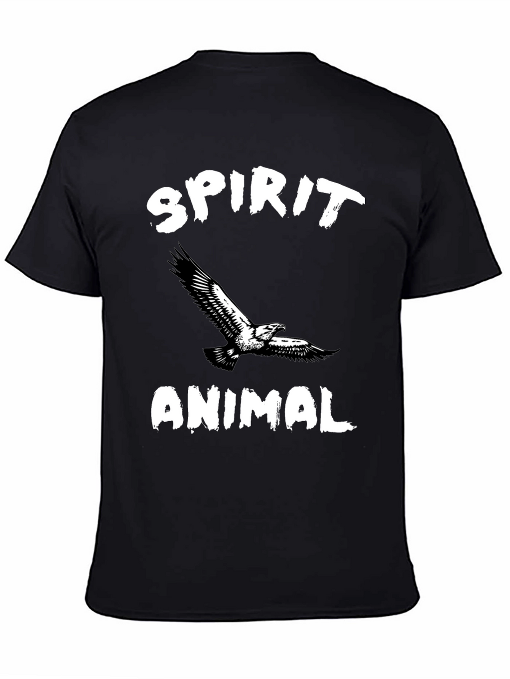 Spirit Animal Eagle Graphic Black T-Shirt