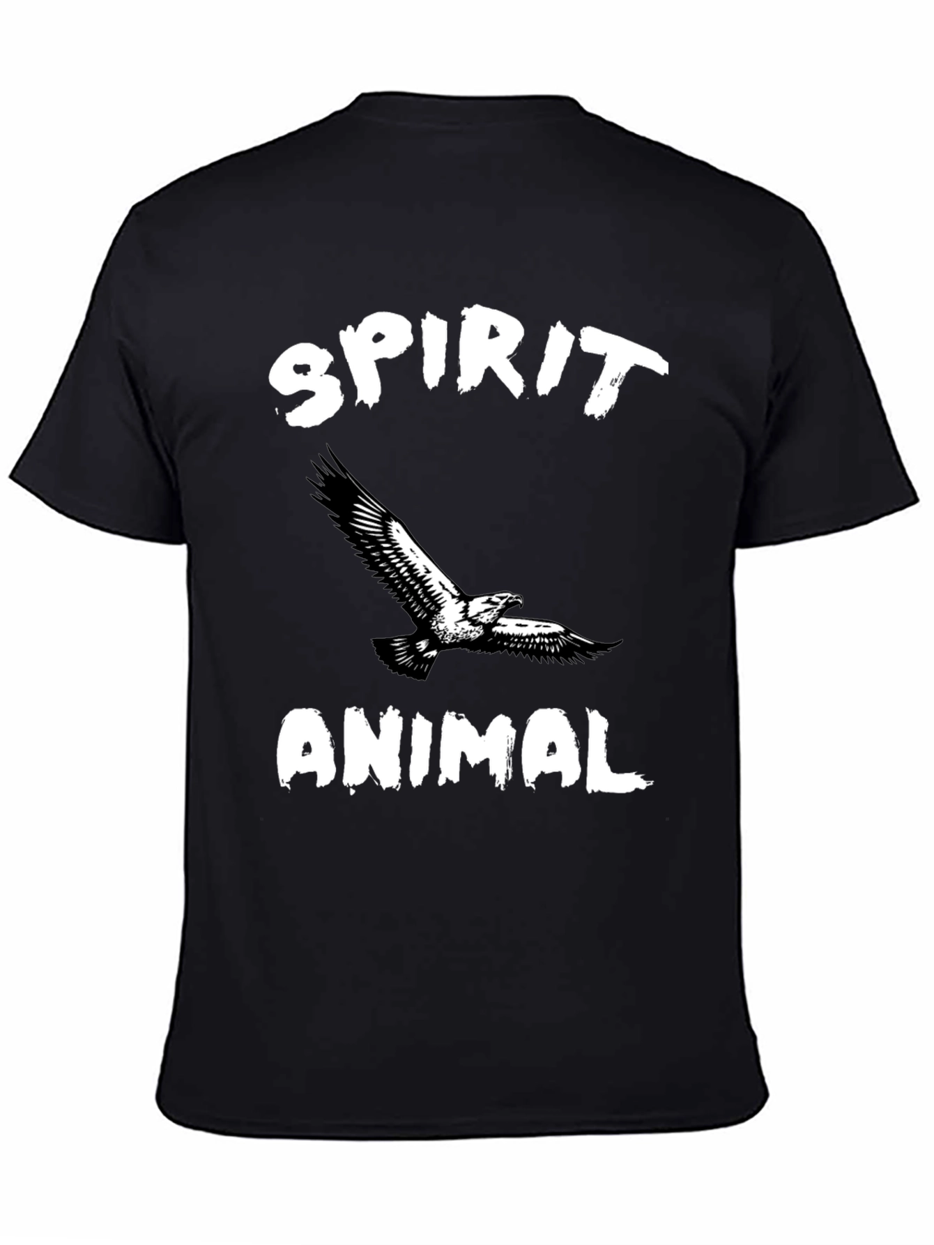 Spirit Animal Eagle Graphic Black T-Shirt