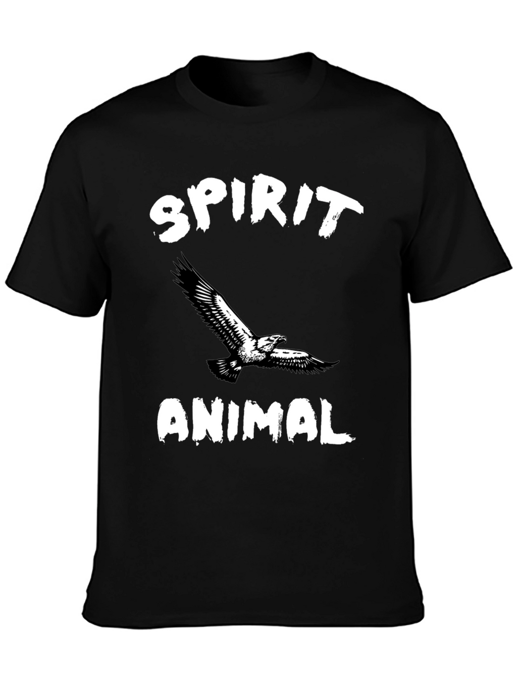 Spirit Animal Eagle Graphic Black T-Shirt
