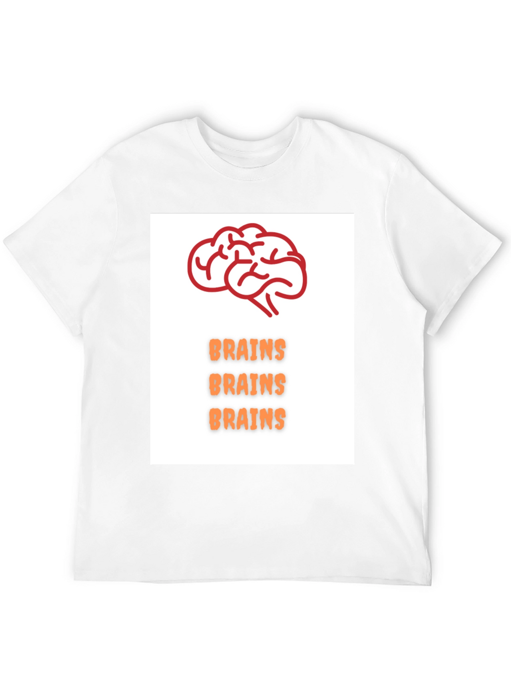 Brains T-Shirt - Black Crew Neck Tee