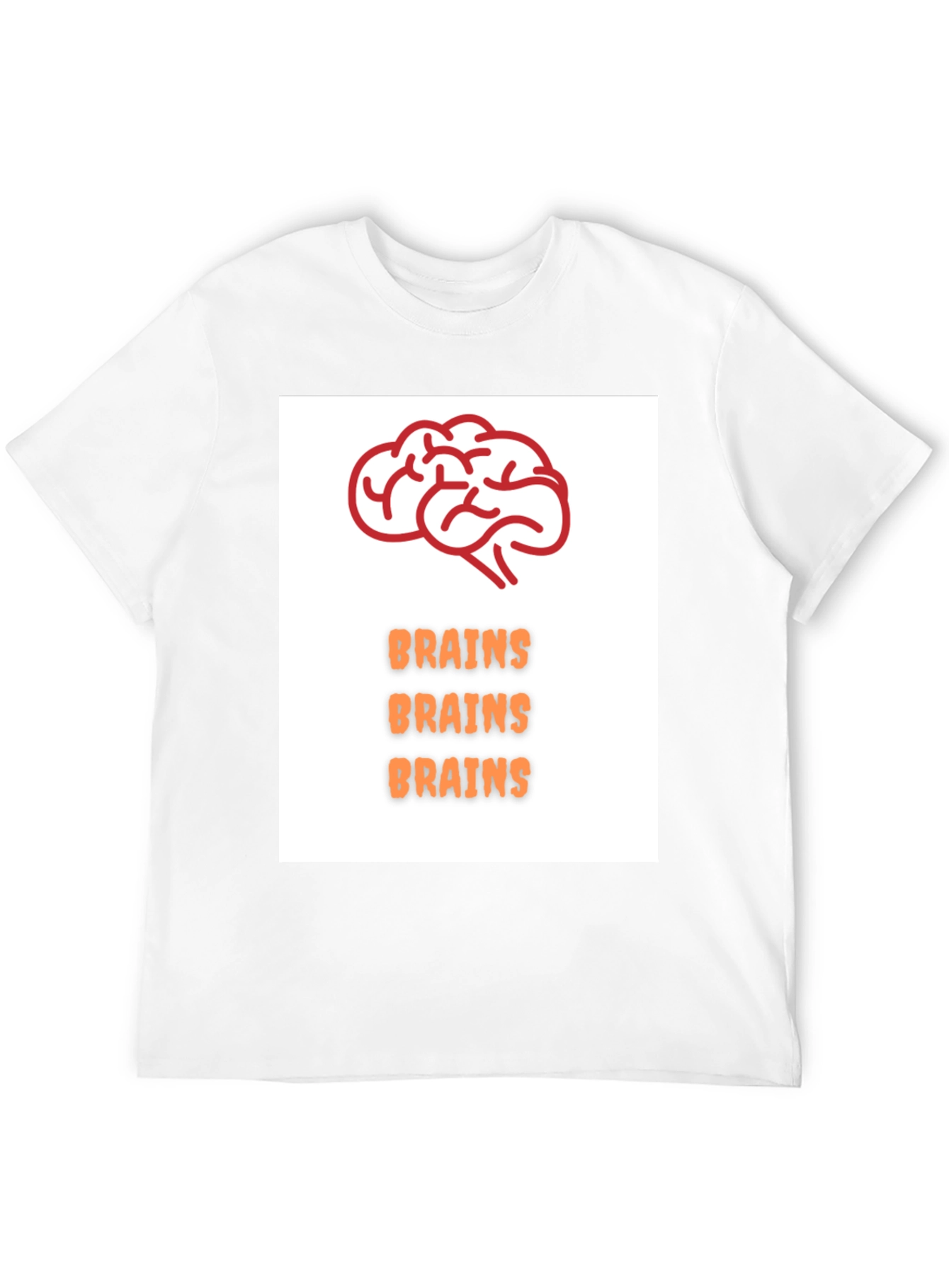 Brains T-Shirt - Black Crew Neck Tee
