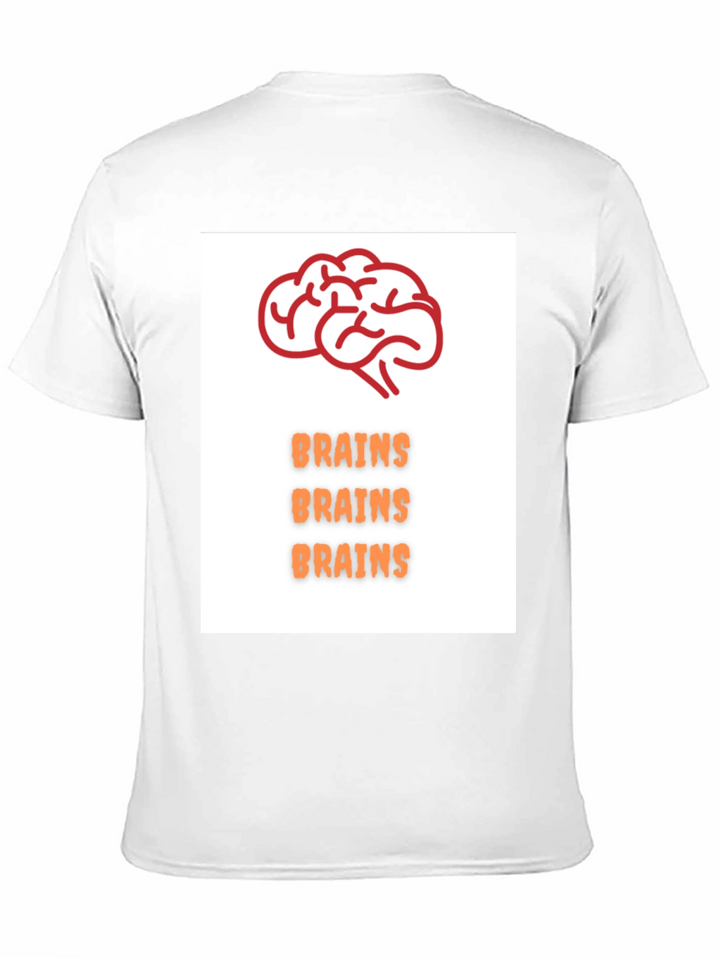 Brains T-Shirt - Black Crew Neck Tee