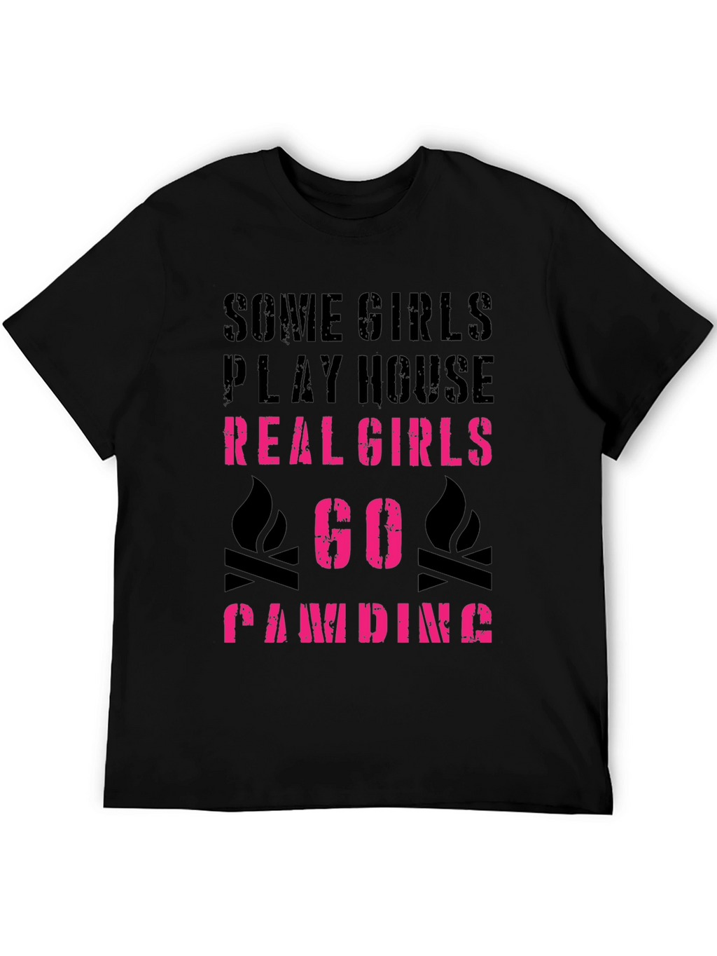 Real Girls Go Camping Graphic Tee
