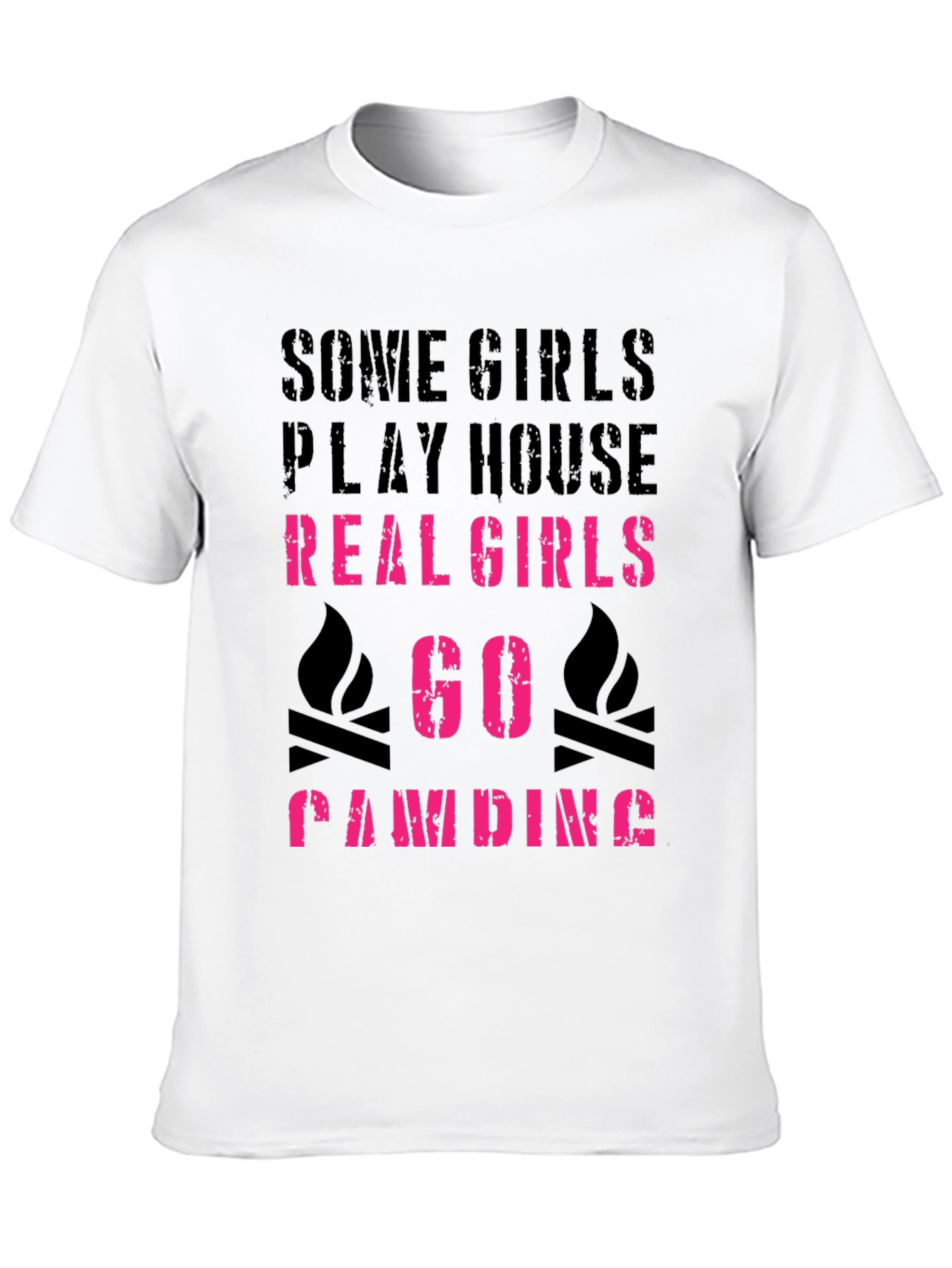 Real Girls Go Camping Graphic Tee