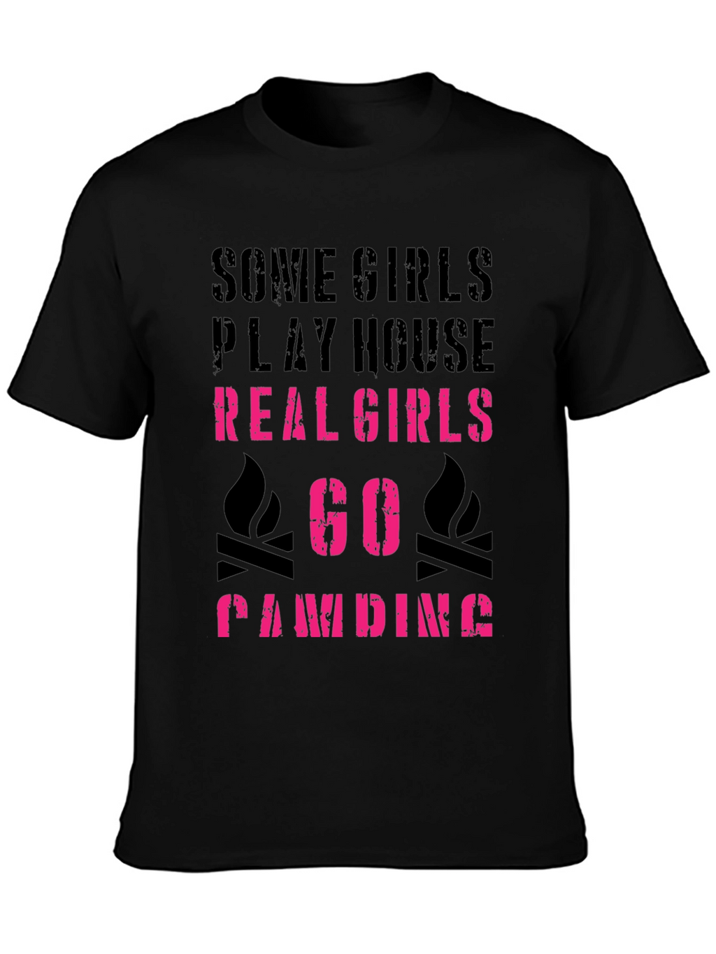 Real Girls Go Camping Graphic Tee