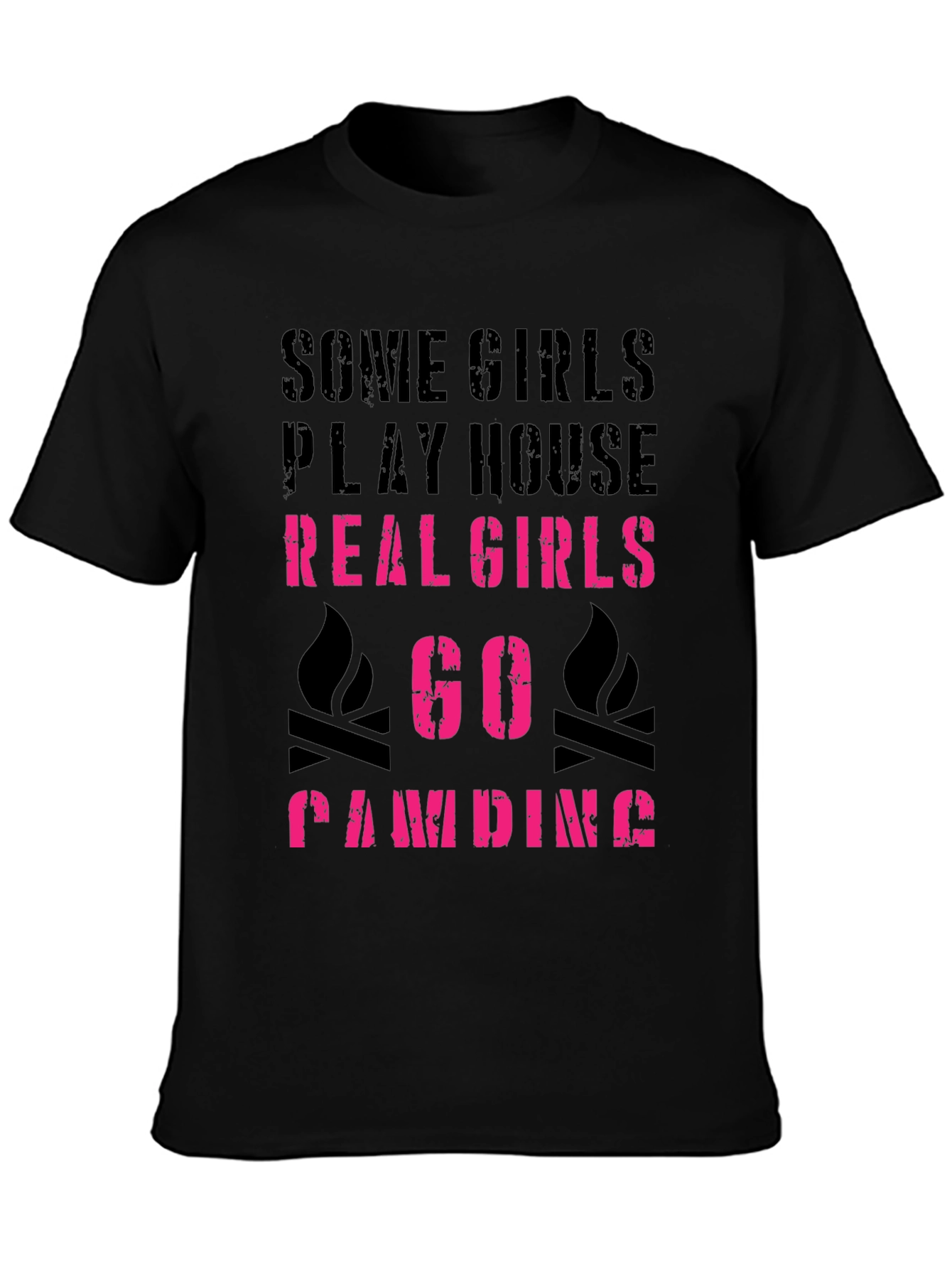 Real Girls Go Camping Graphic Tee