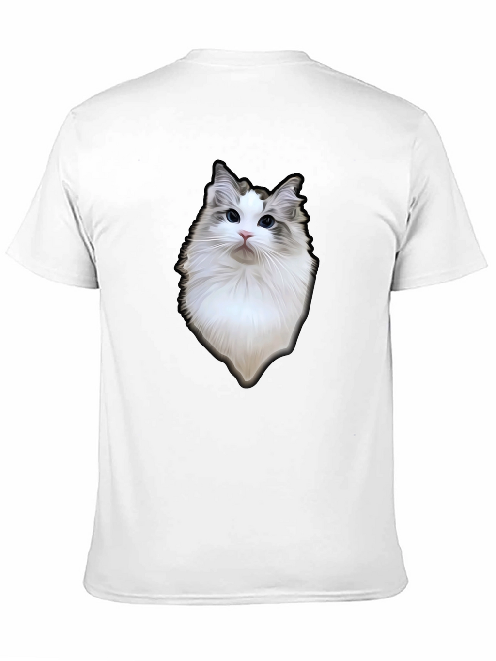 Cat Portrait Black T-Shirt