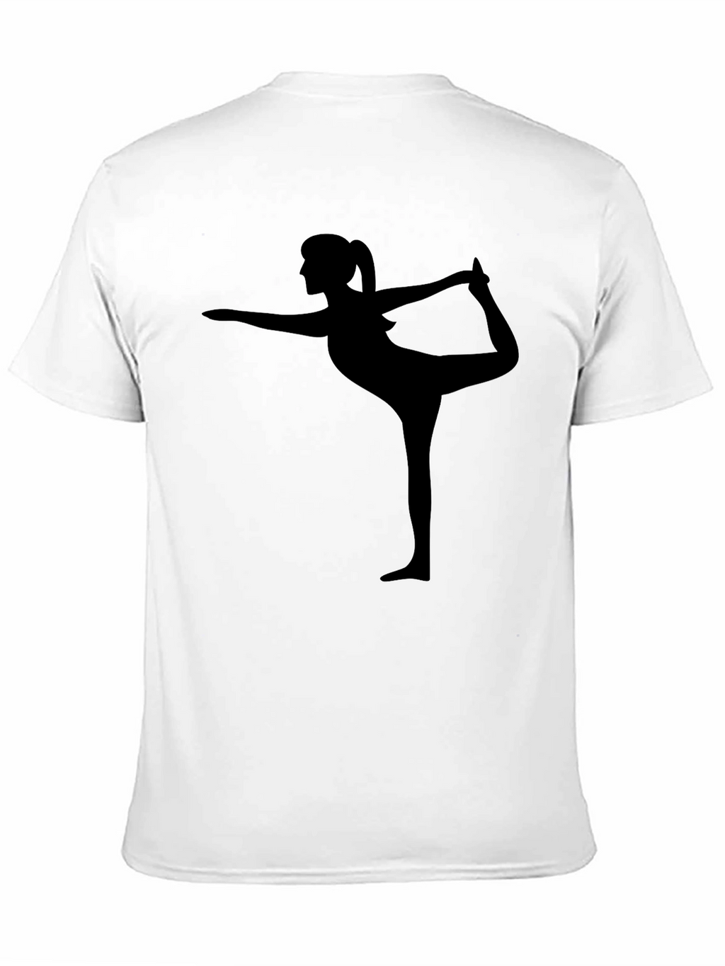 Yoga Pose Graphic Tee - Black Cotton Shirt