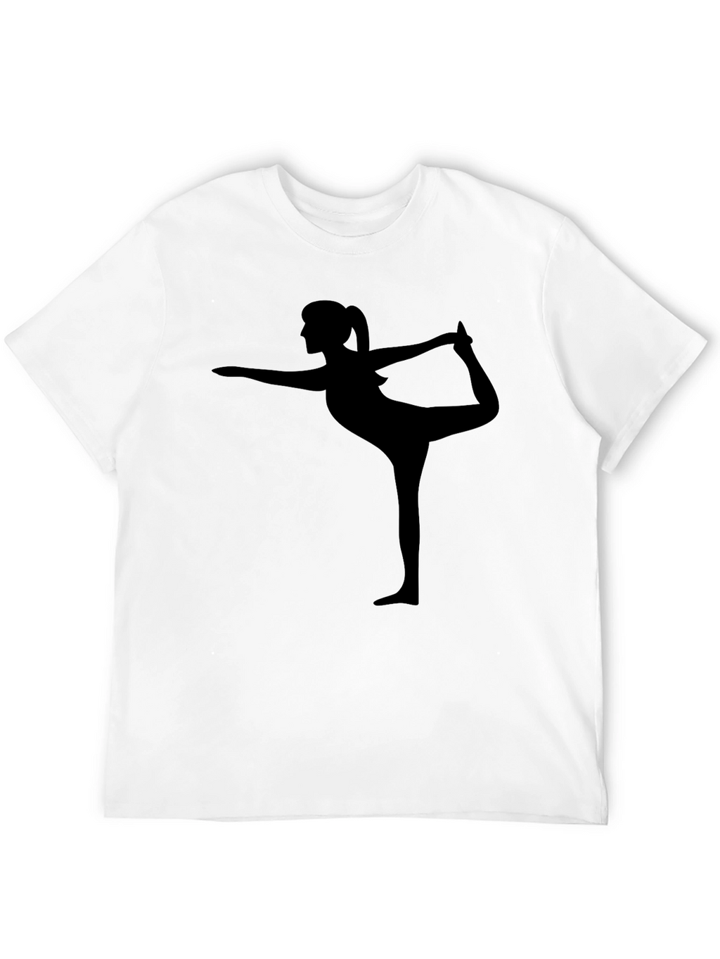 Yoga Pose Graphic Tee - Black Cotton Shirt