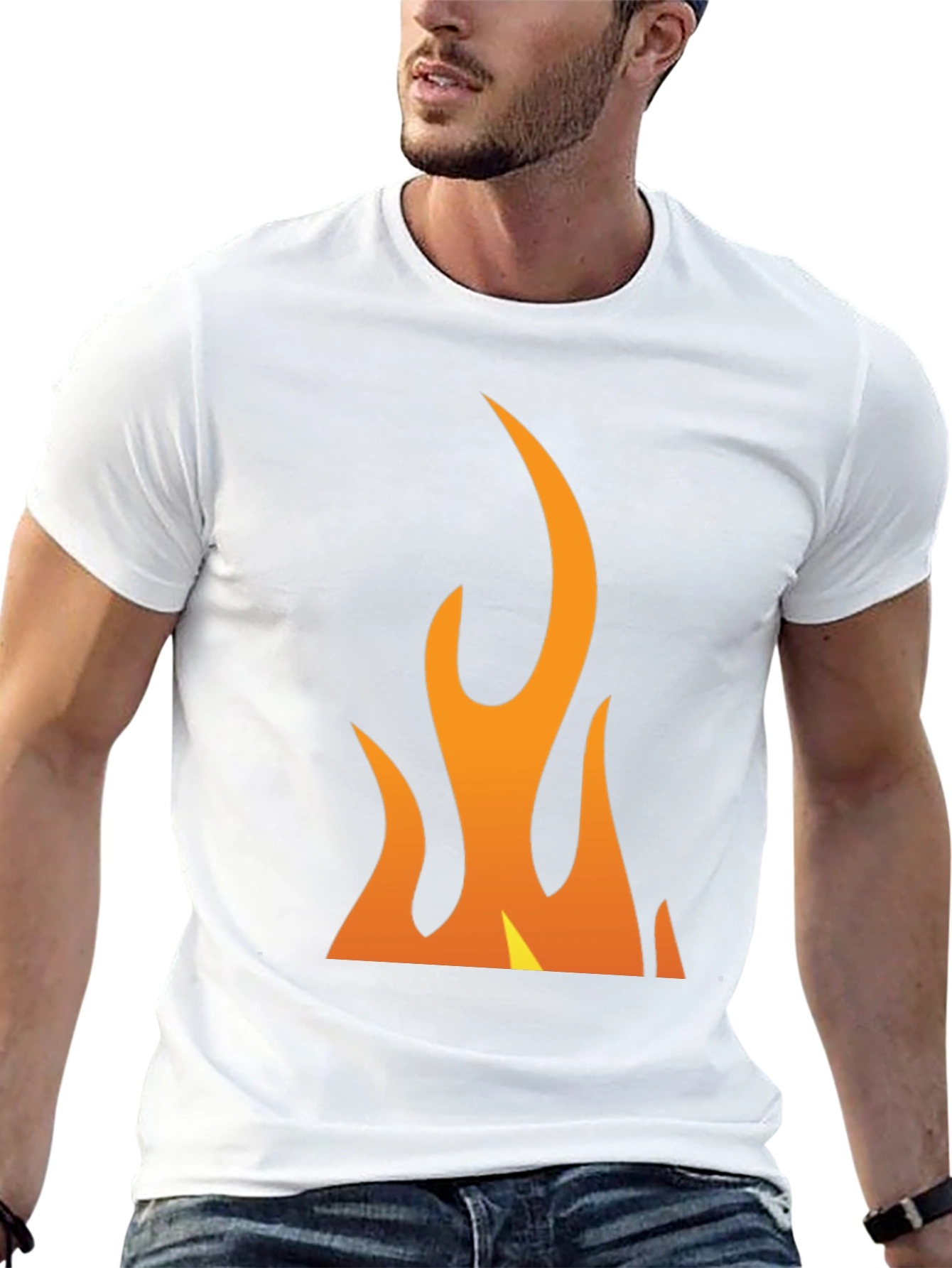 Flame Graphic Black T-Shirt - Bold & Eye-Catching