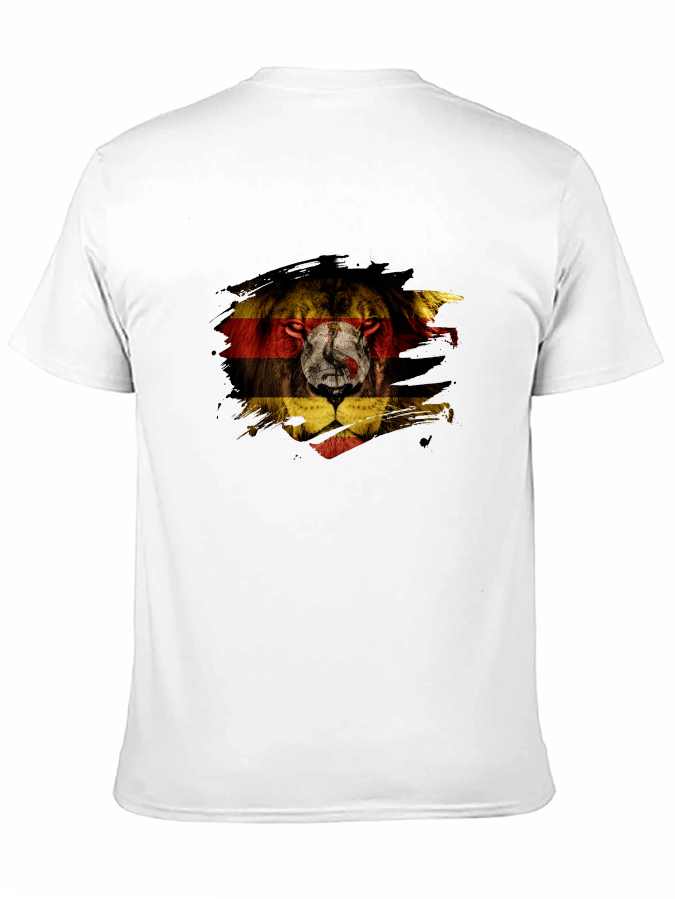 Uganda Flag Lion Graphic Tee - Black