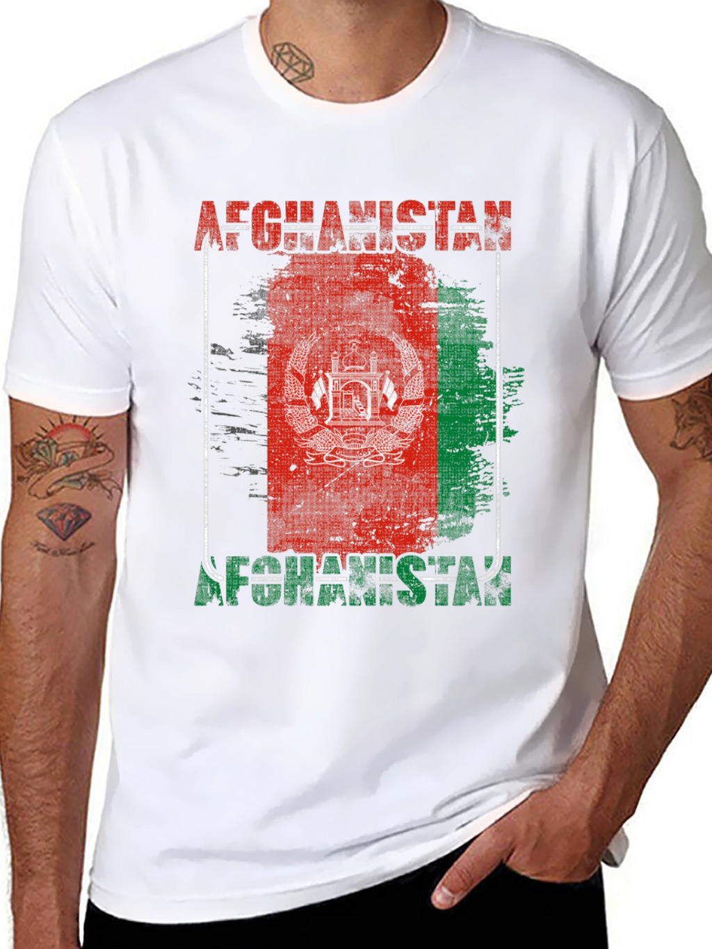 Afghanistan Flag Graphic T-Shirt