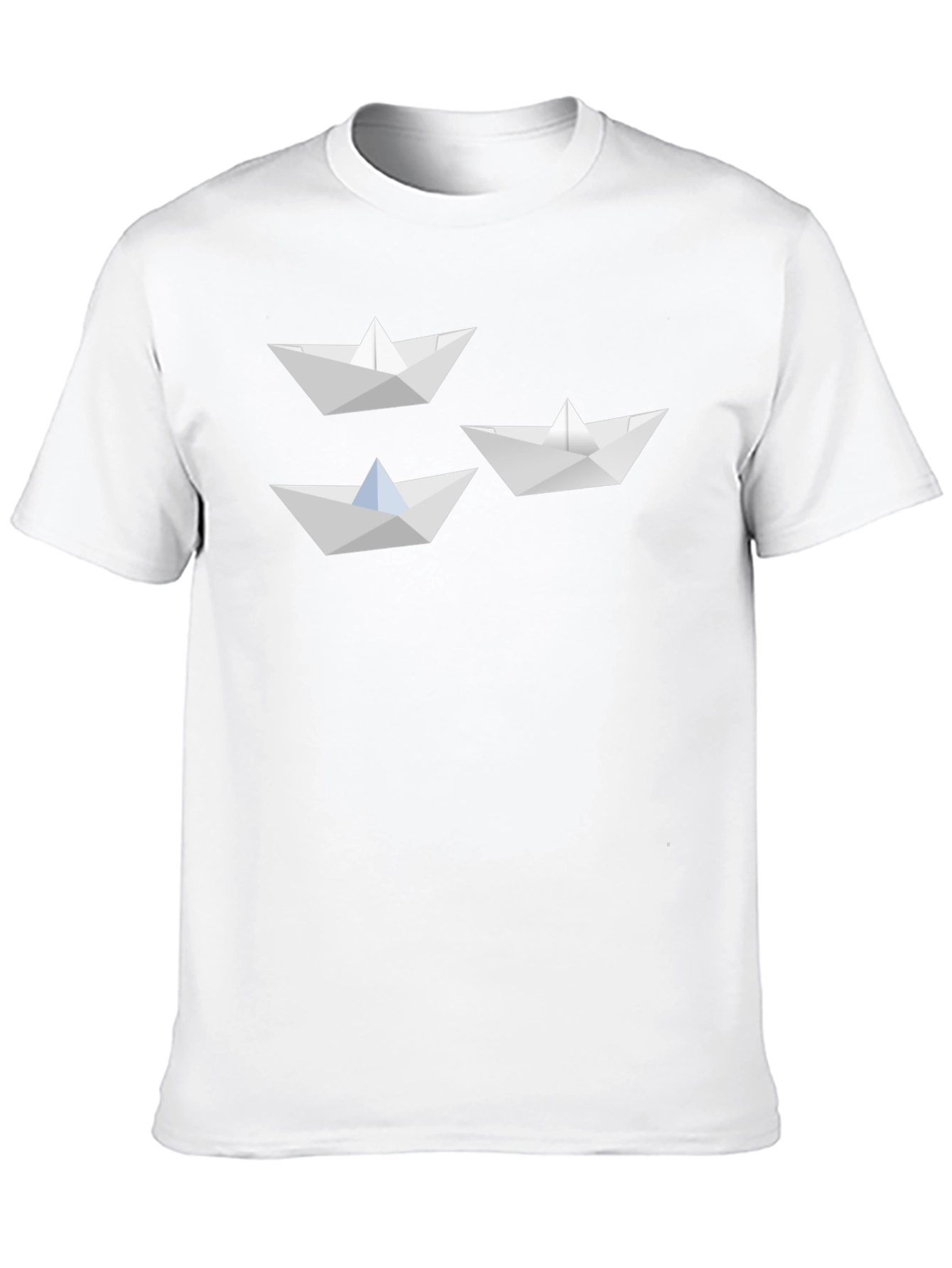 Paper Boat Graphic Tee - Black Cotton Blend