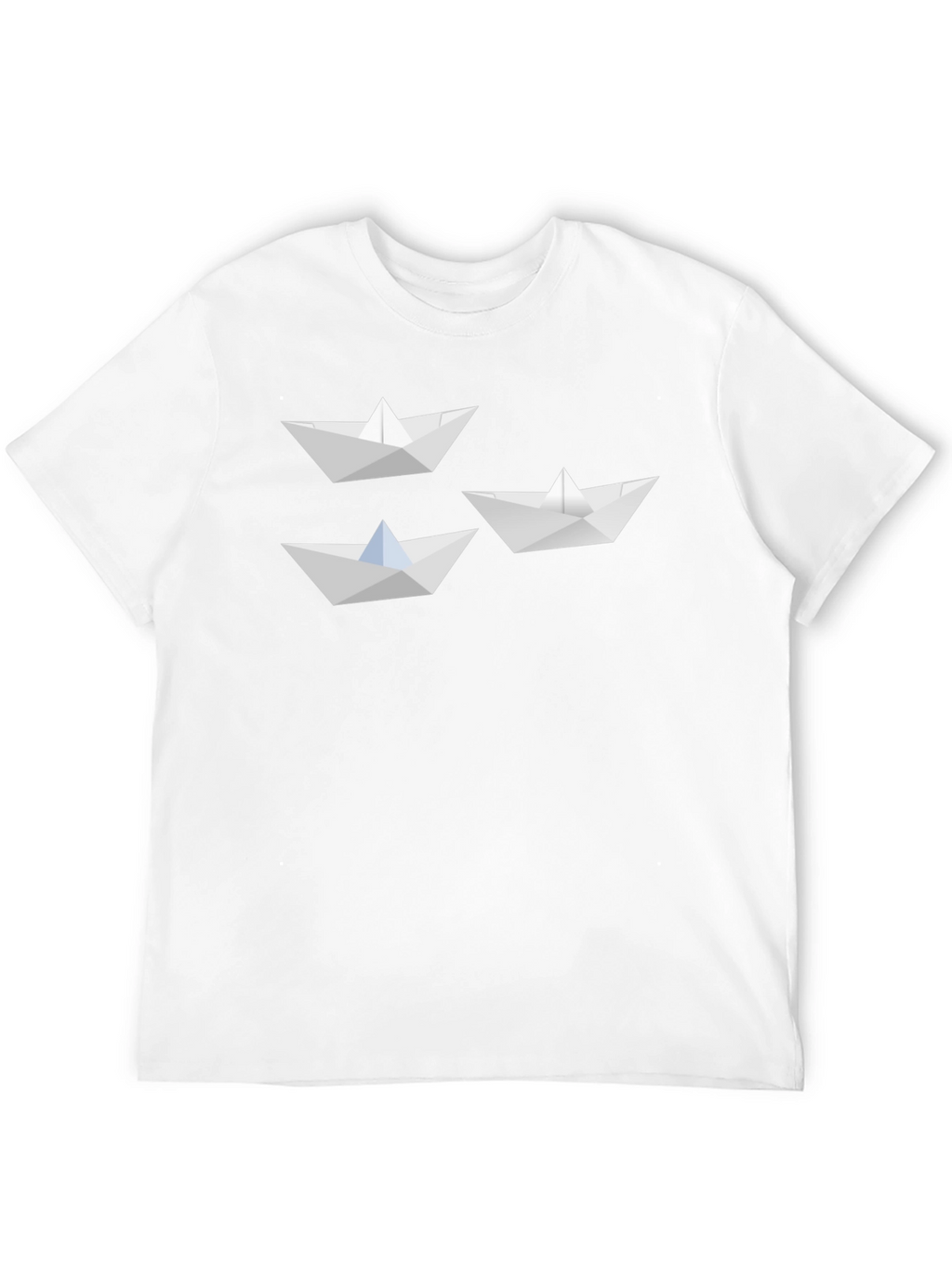 Paper Boat Graphic Tee - Black Cotton Blend