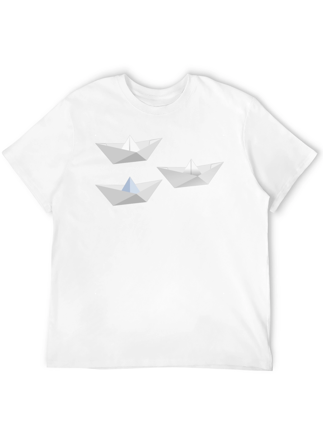 Paper Boat Graphic Tee - Black Cotton Blend