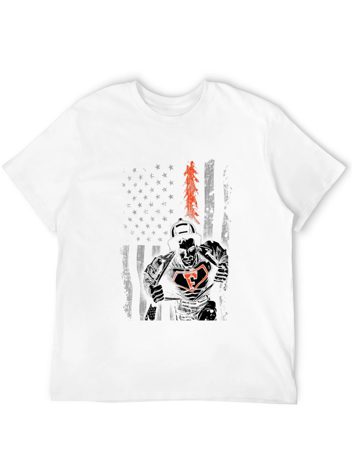 Firefighter American Flag T-Shirt