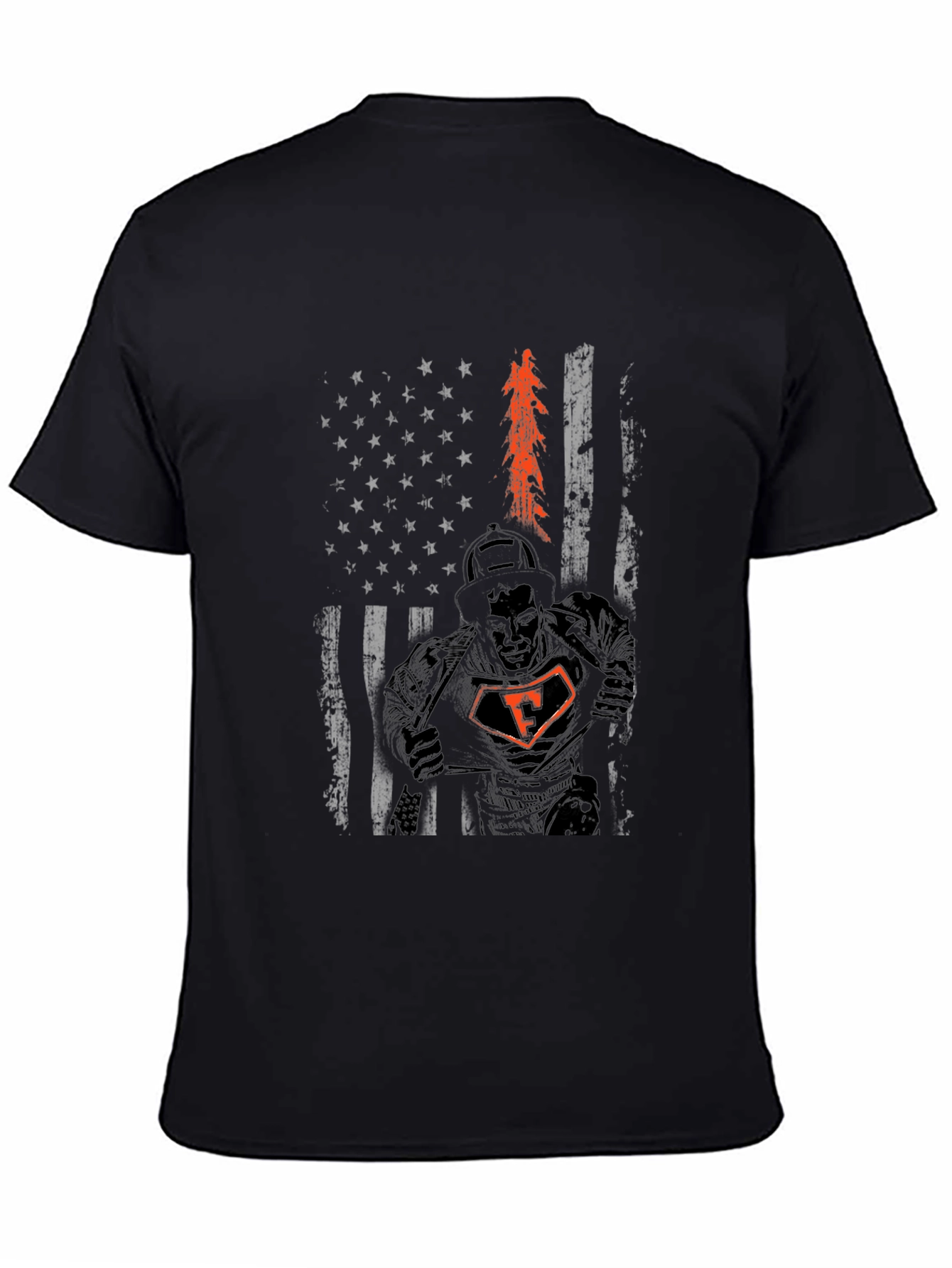 Firefighter American Flag T-Shirt