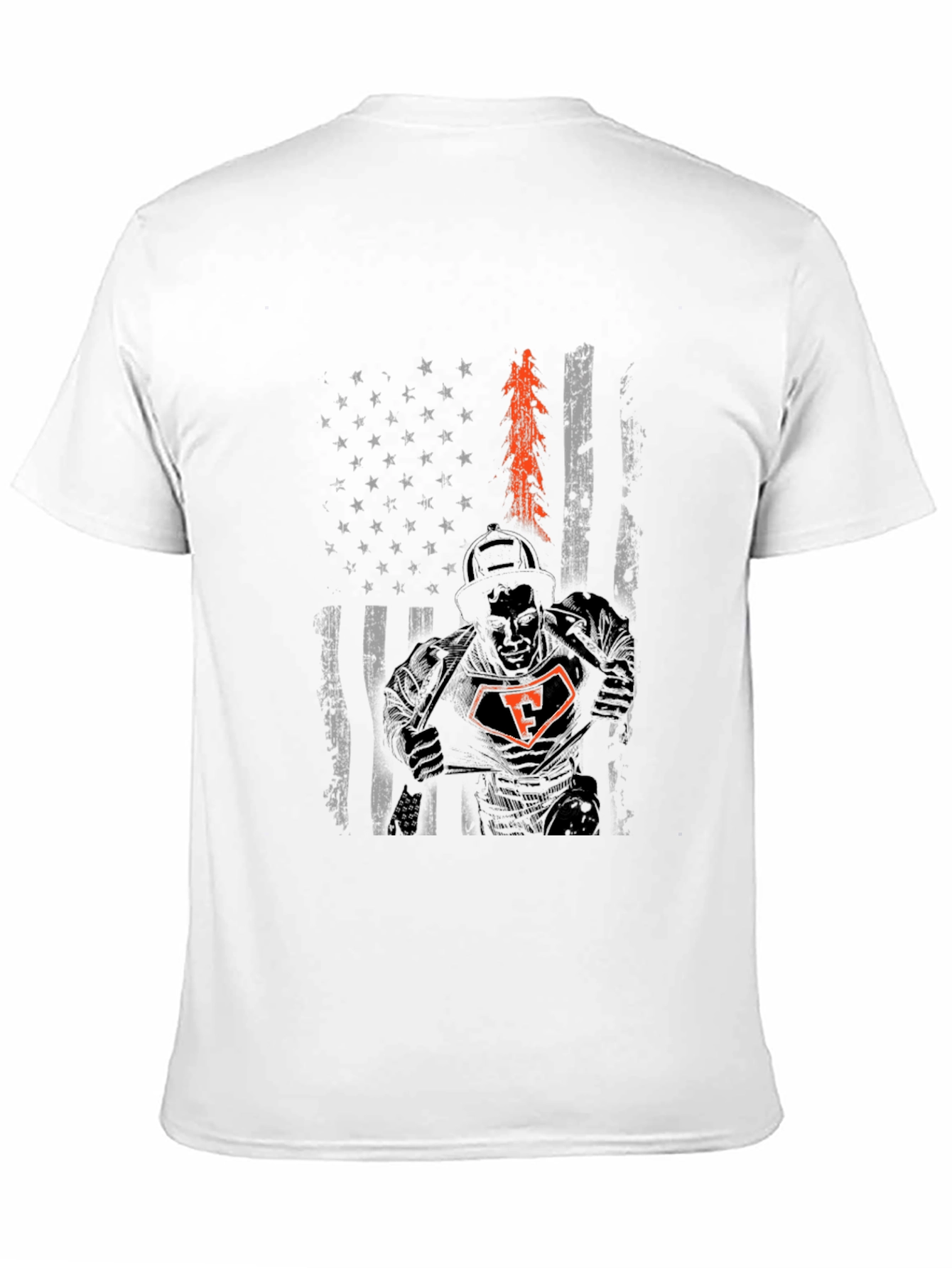 Firefighter American Flag T-Shirt