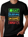 Eat Sleep Game Repeat Gamer T-Shirt