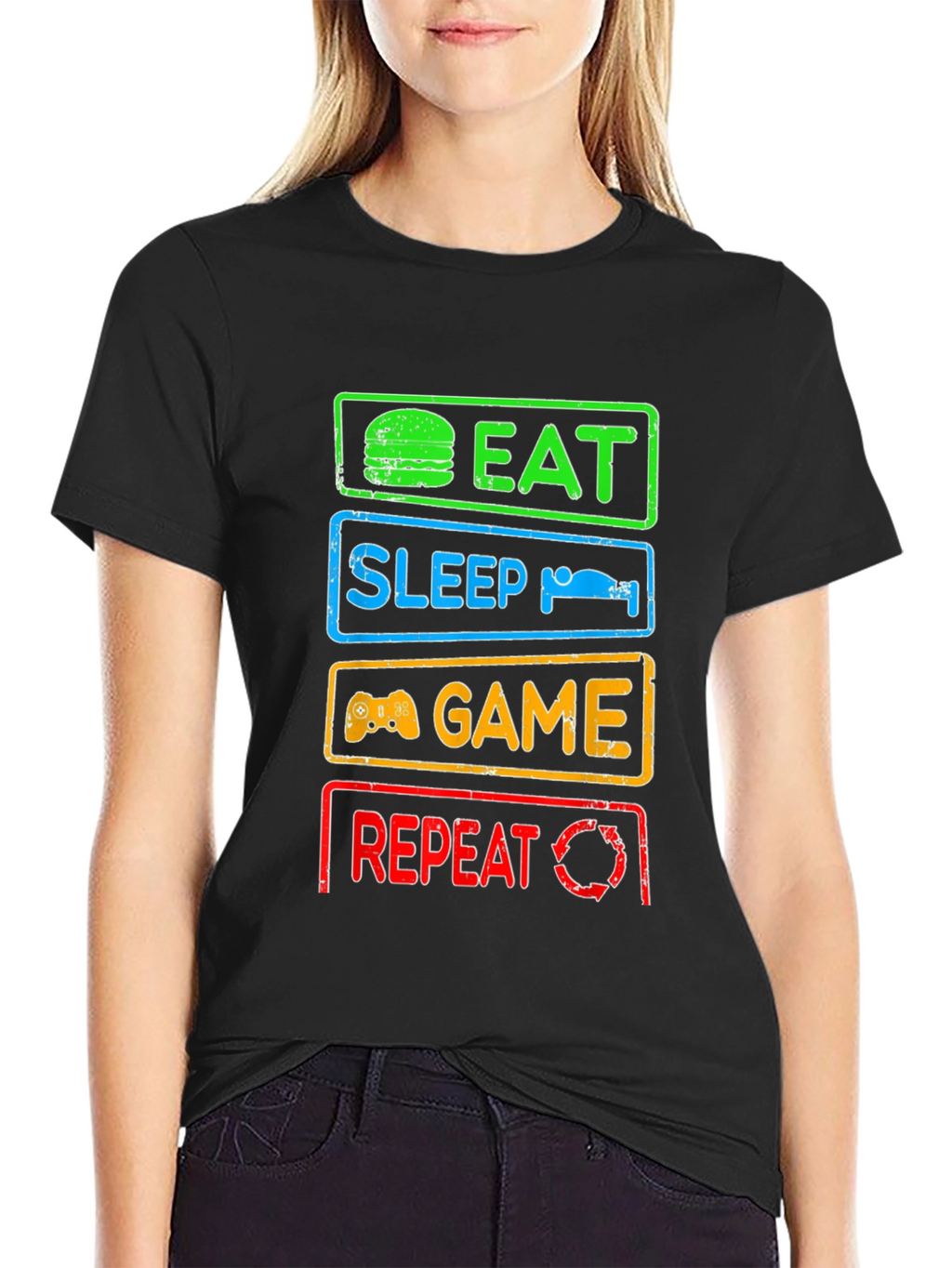 Eat Sleep Game Repeat Gamer T-Shirt