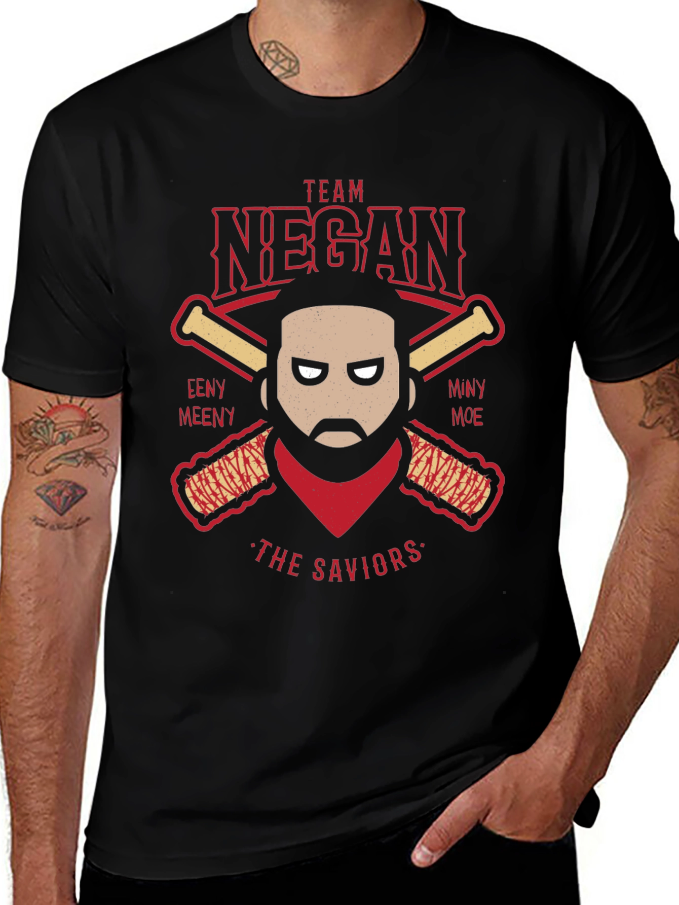 Team Negan Baseball T-Shirt The Walking Dead Tee