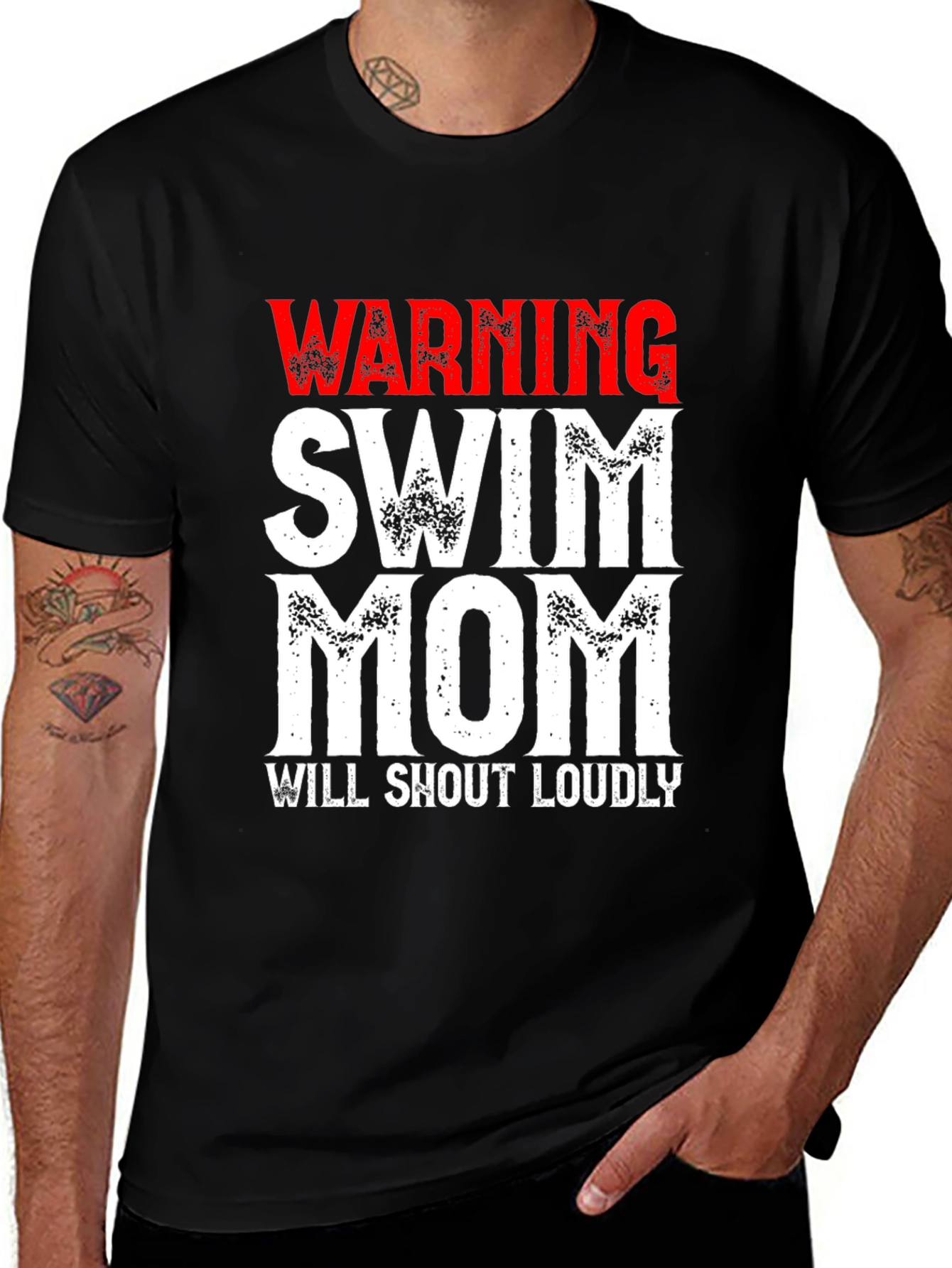 Warning Swim Mom T-Shirt