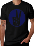 Peace Sign Graphic Tee - Stylish Comfort