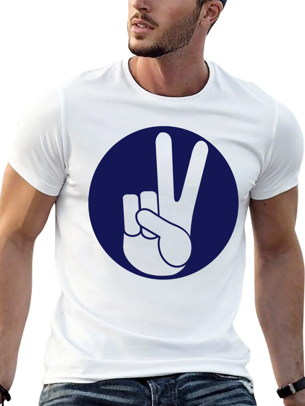 Peace Sign Graphic Tee - Stylish Comfort