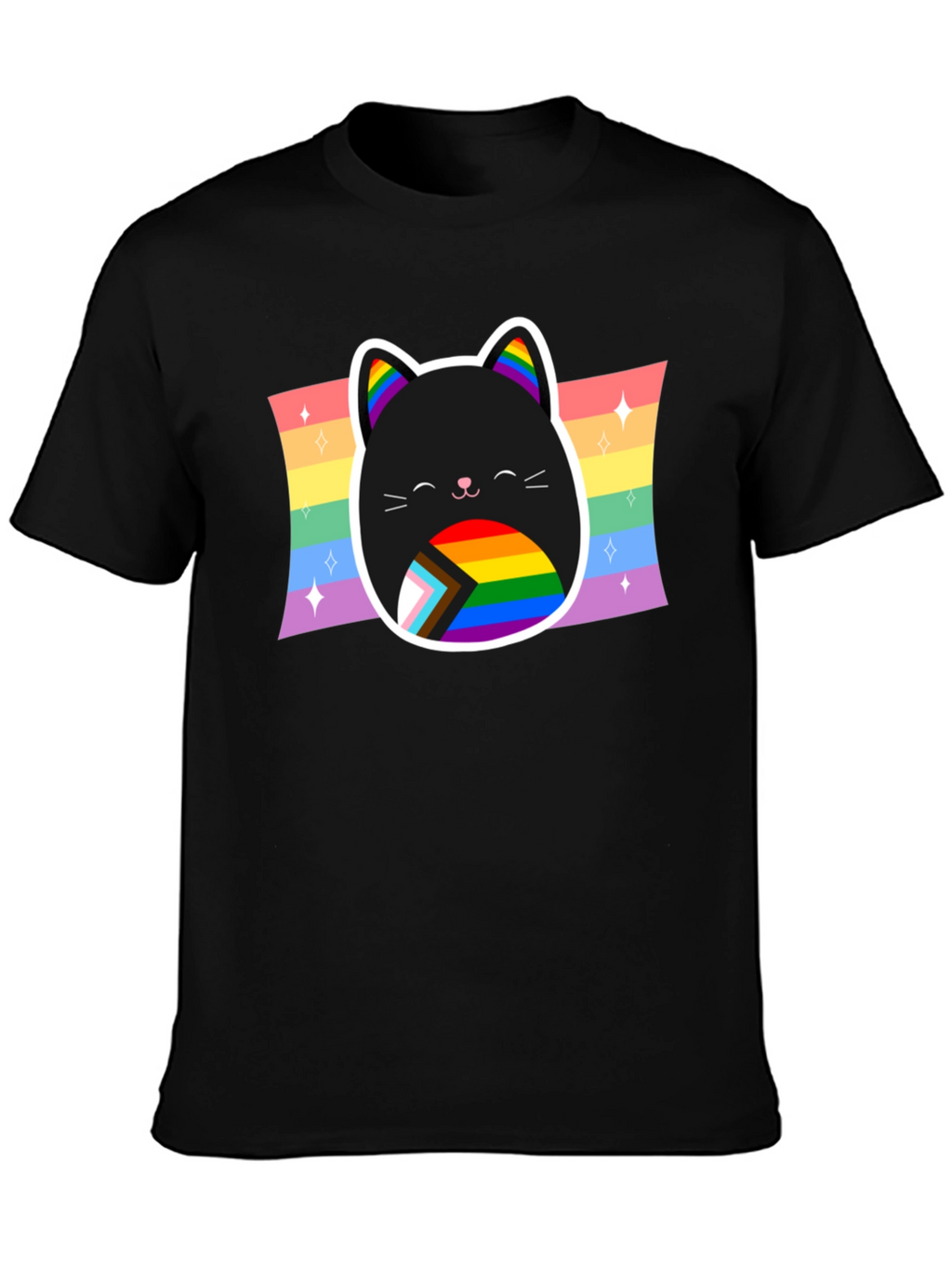 Pride Cat T-Shirt: Rainbow LGBTQ+ Support Tee