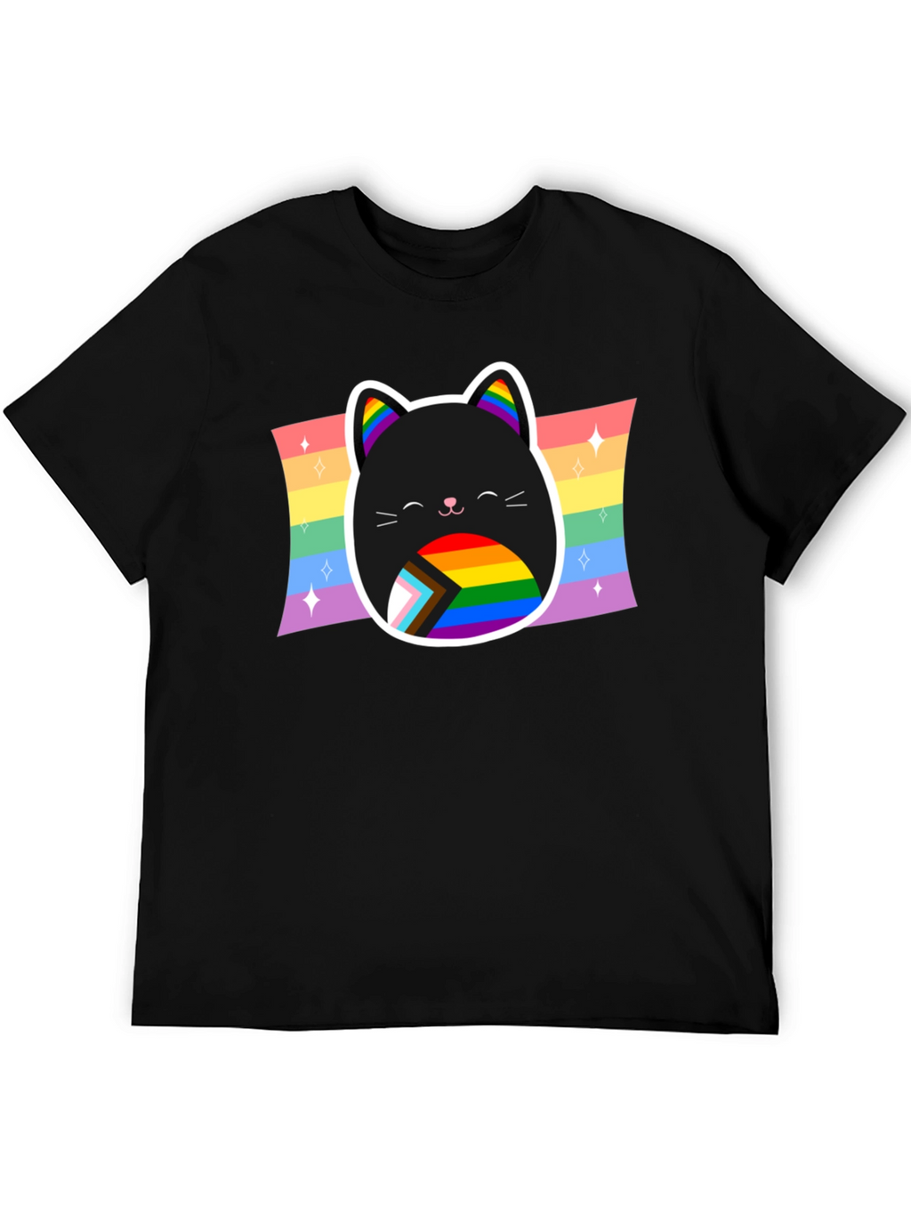 Pride Cat T-Shirt: Rainbow LGBTQ+ Support Tee