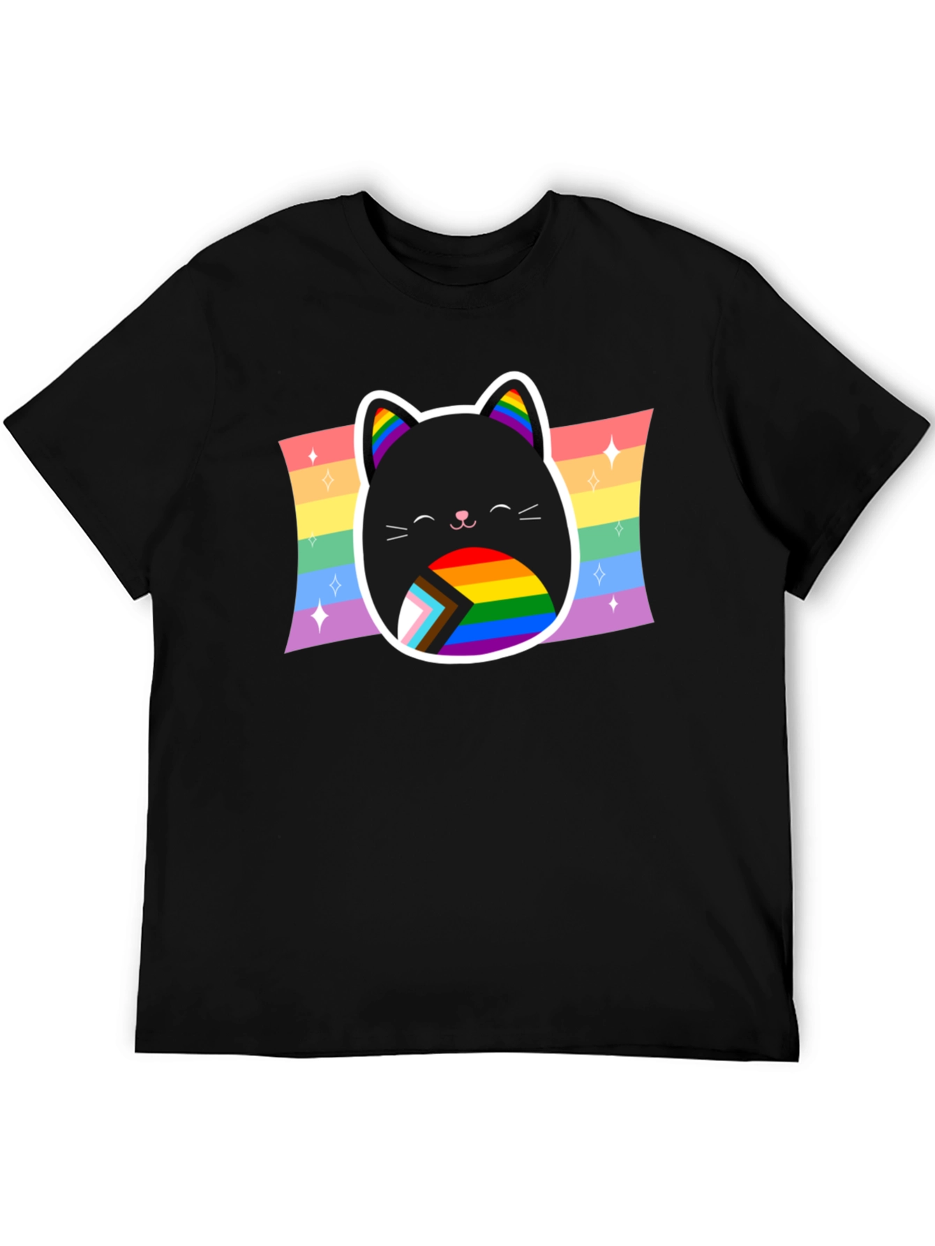 Pride Cat T-Shirt: Rainbow LGBTQ+ Support Tee