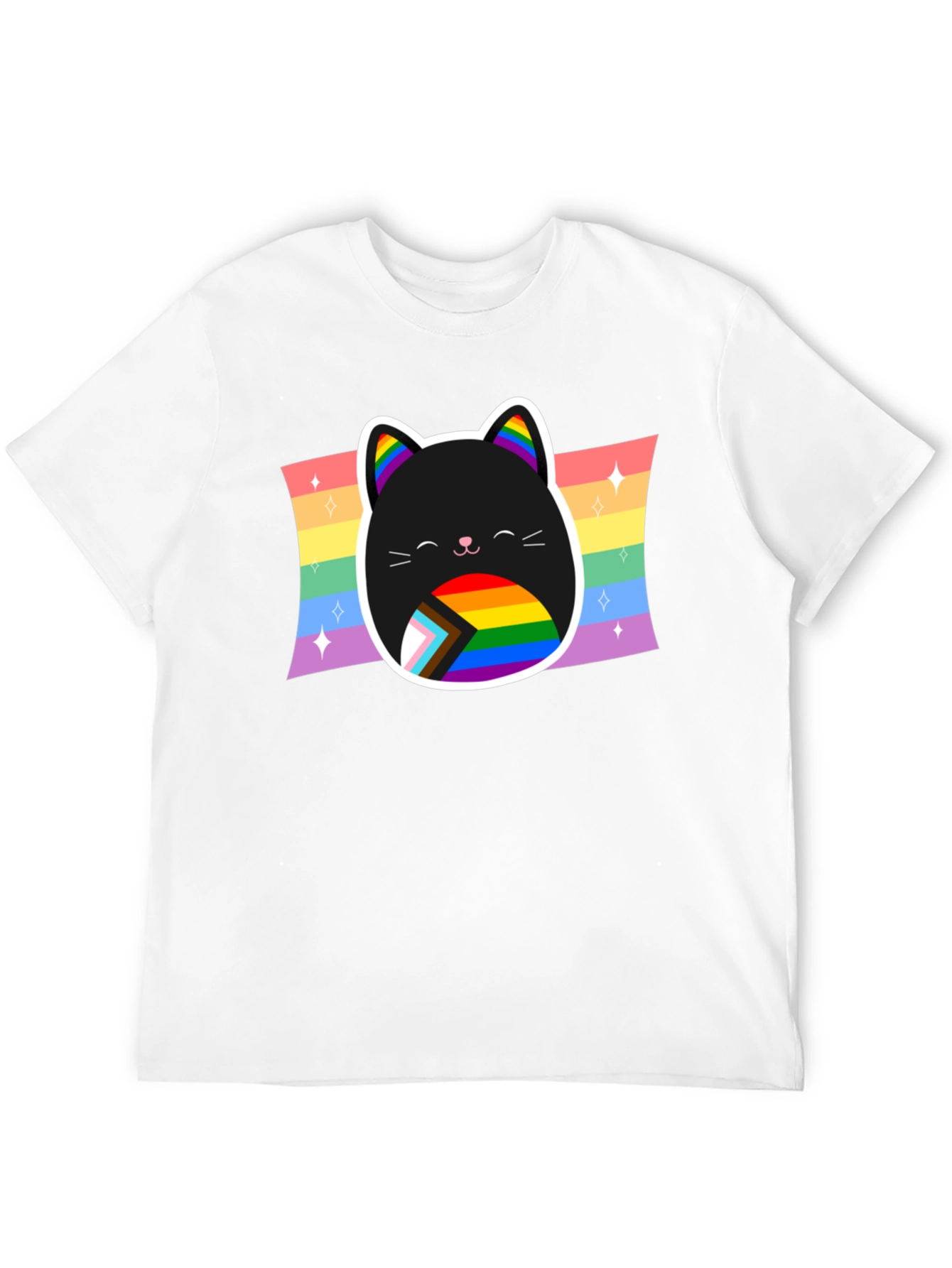 Pride Cat T-Shirt: Rainbow LGBTQ+ Support Tee