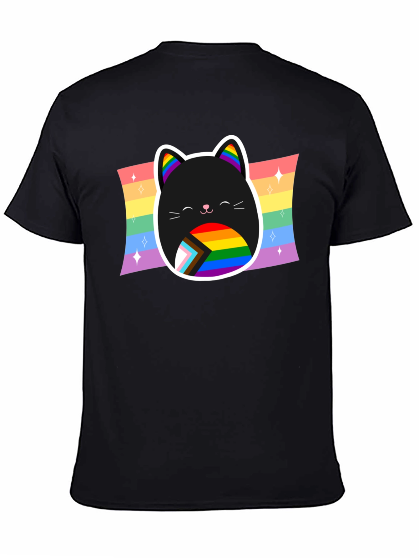 Pride Cat T-Shirt: Rainbow LGBTQ+ Support Tee