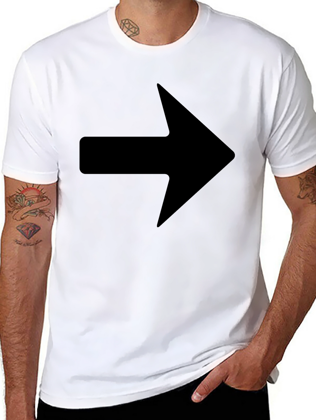 Right Arrow Graphic T-Shirt - Classic Design