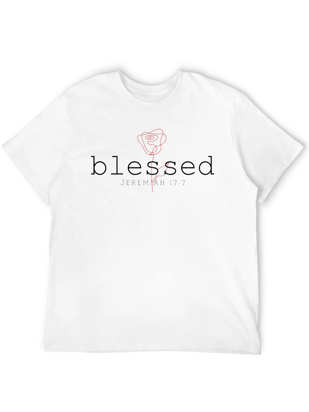 Blessed Graphic T-Shirt with Rose