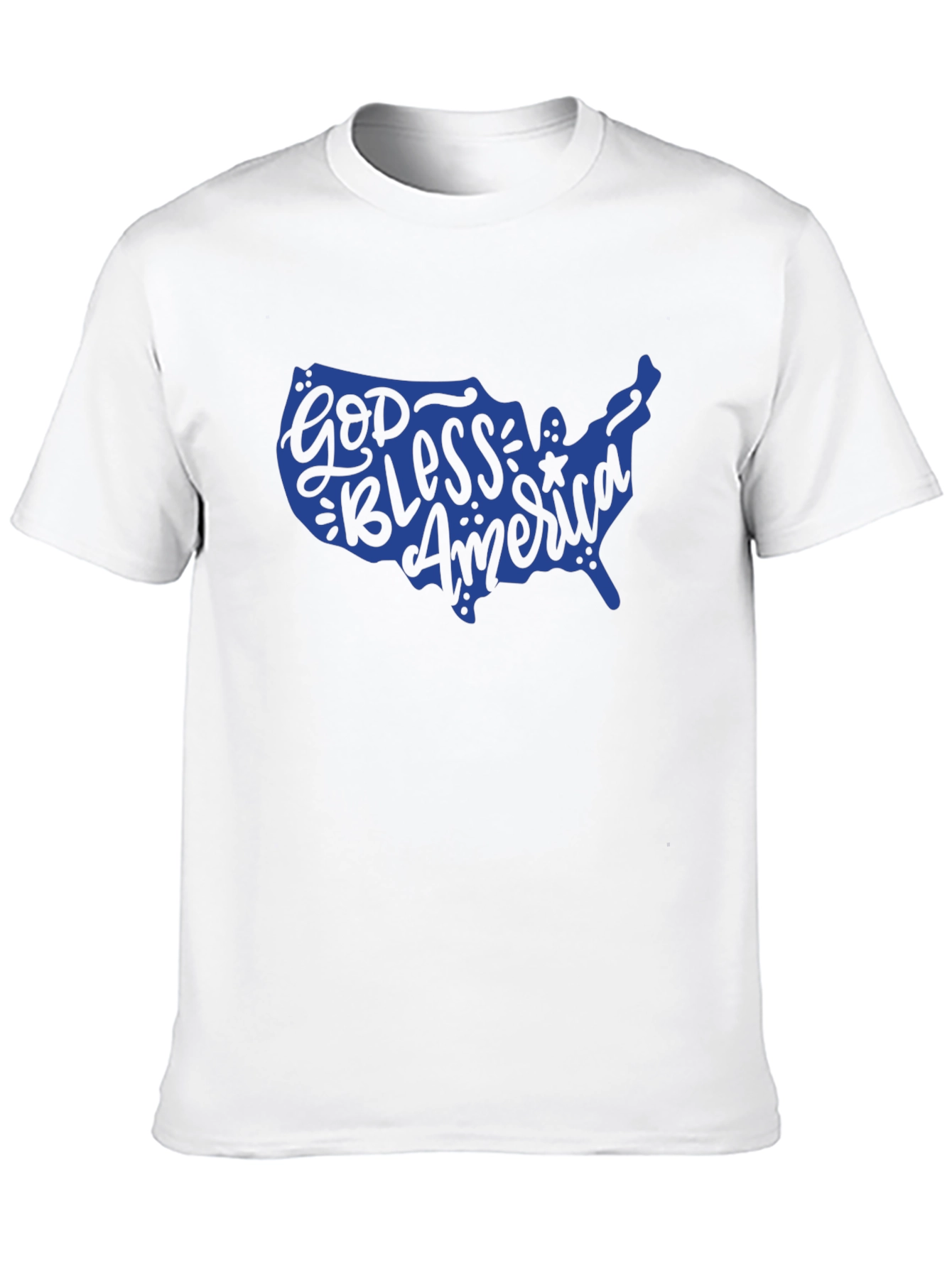 God Bless America USA Map Patriotic T-Shirt