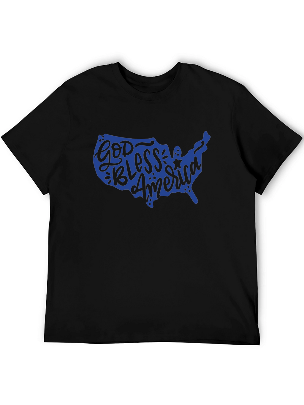 God Bless America USA Map Patriotic T-Shirt