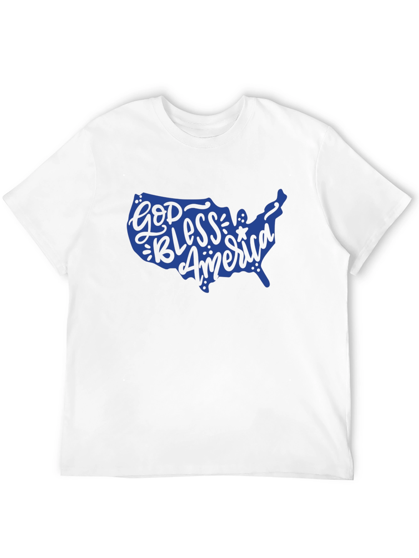 God Bless America USA Map Patriotic T-Shirt