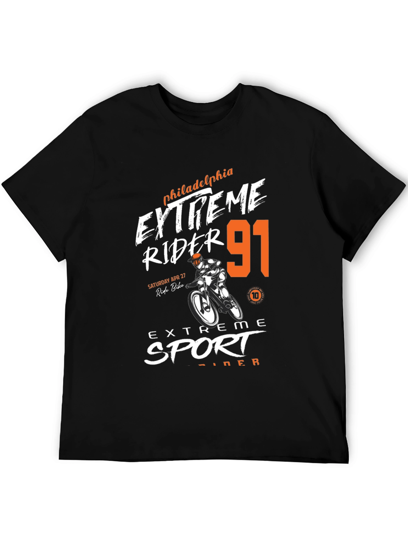 Extreme Rider 91 Black Graphic Tee