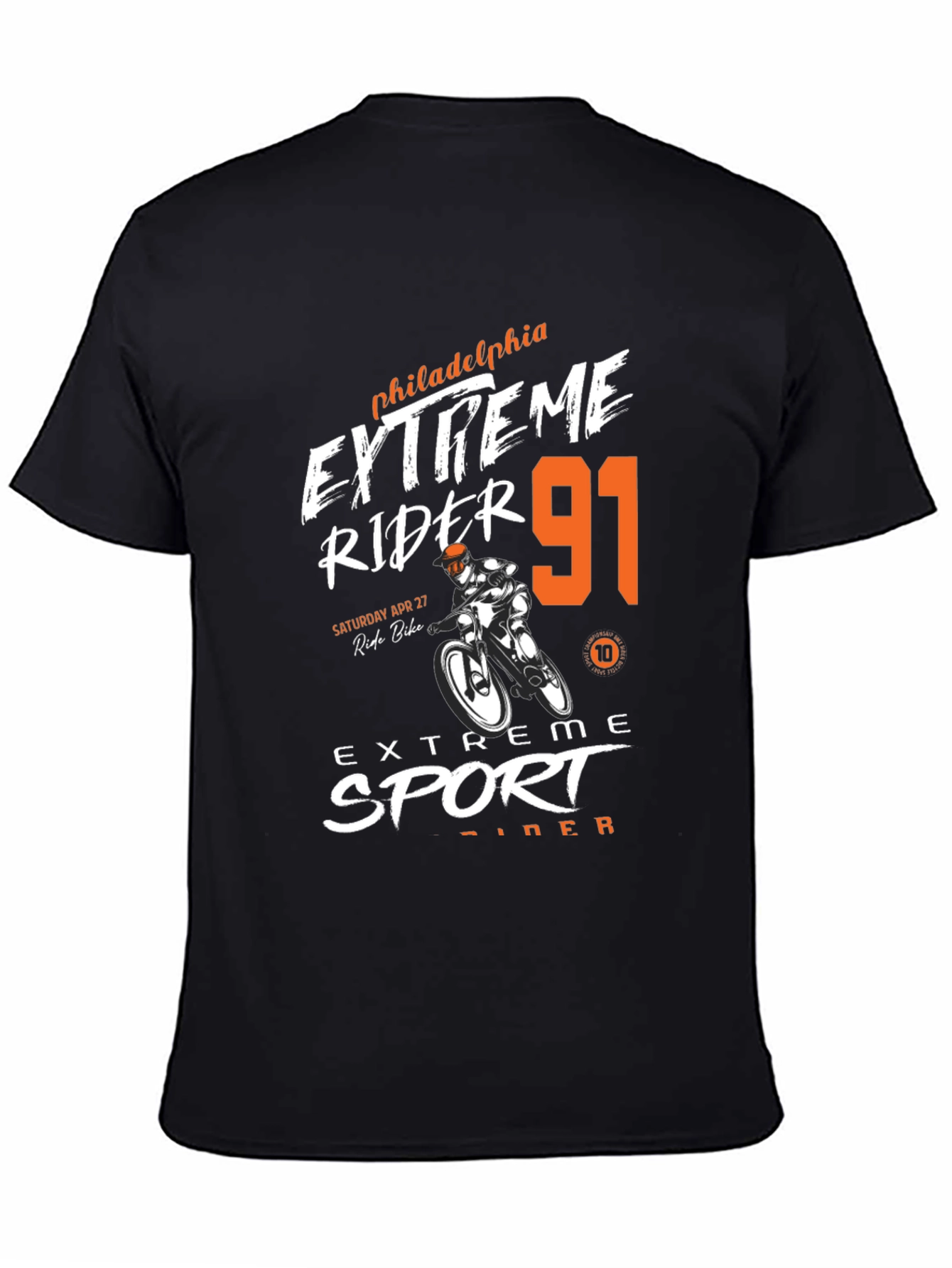 Extreme Rider 91 Black Graphic Tee