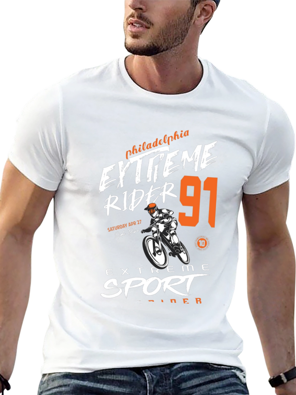 Extreme Rider 91 Black Graphic Tee