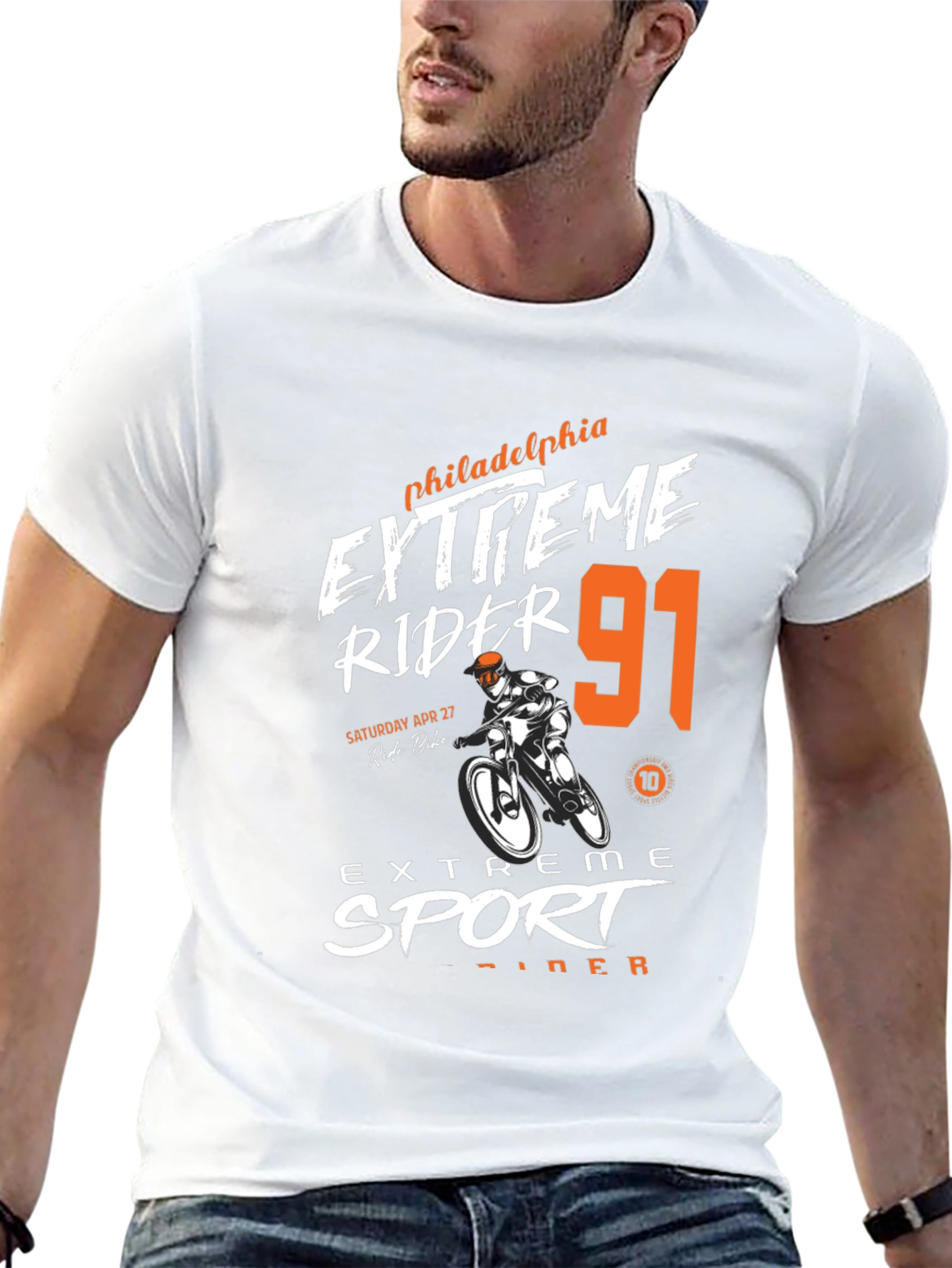 Extreme Rider 91 Black Graphic Tee
