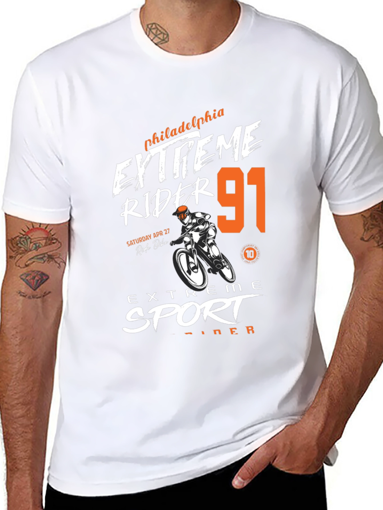Extreme Rider 91 Black Graphic Tee