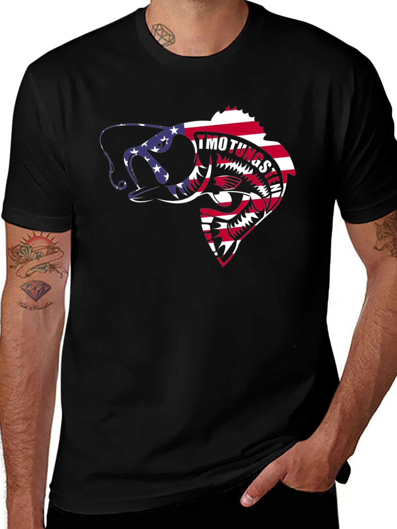 American Flag Fish Graphic Tee - Anglers Pride